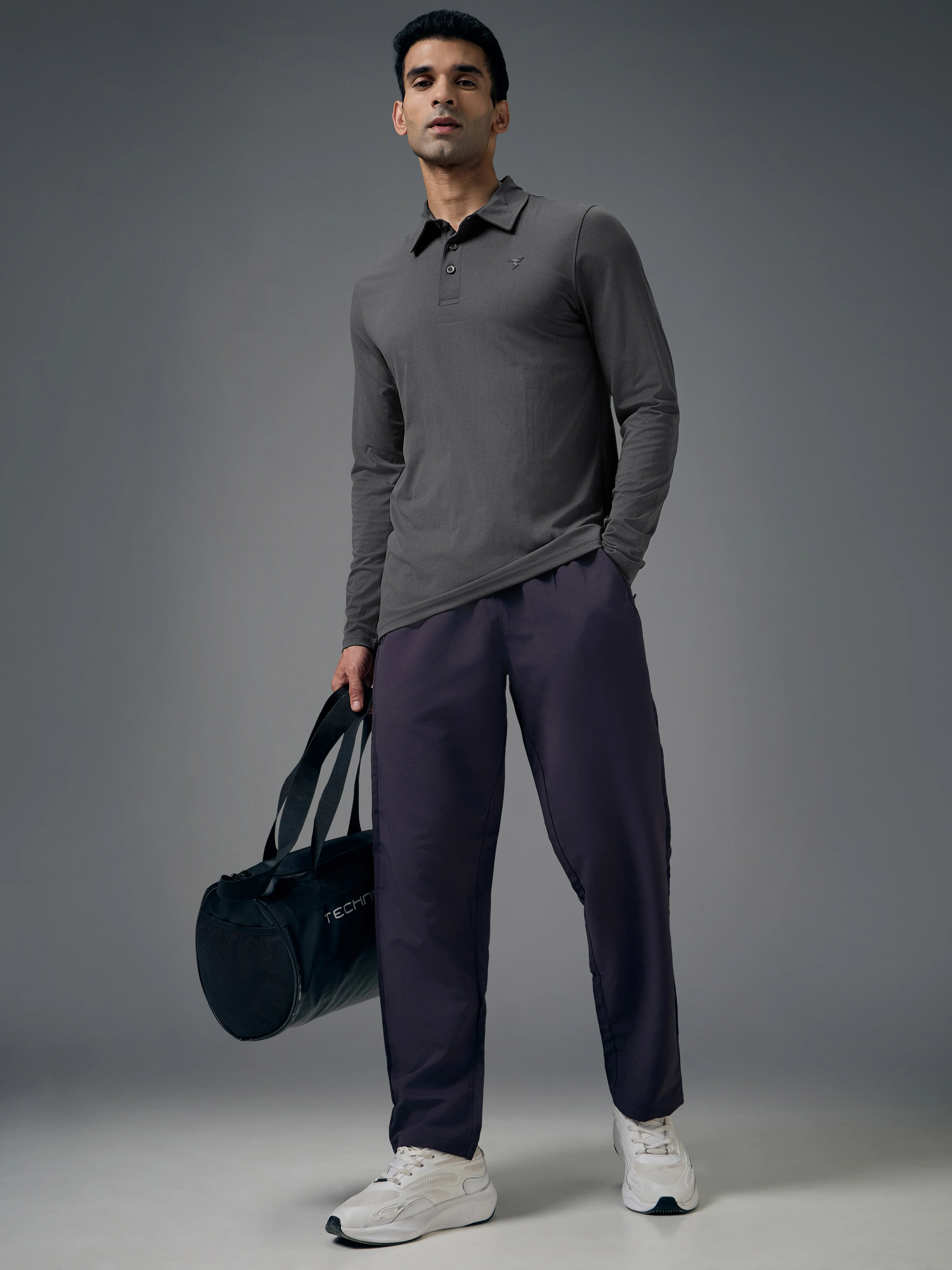 Men Solid Slim Fit Polo T-shirt with COTFLEX - Image 5