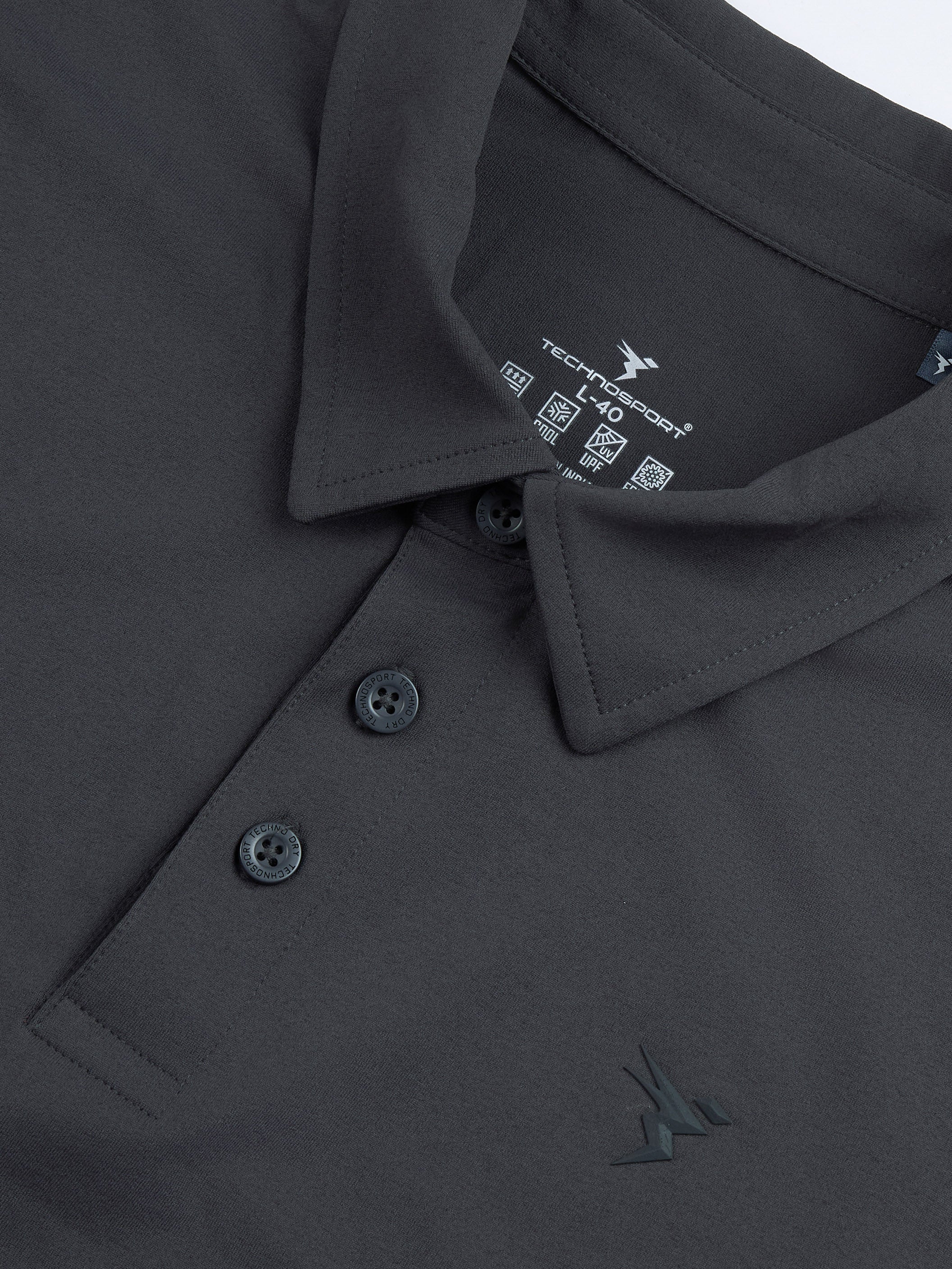 Men Solid Slim Fit Polo T-shirt with COTFLEX - Image 7