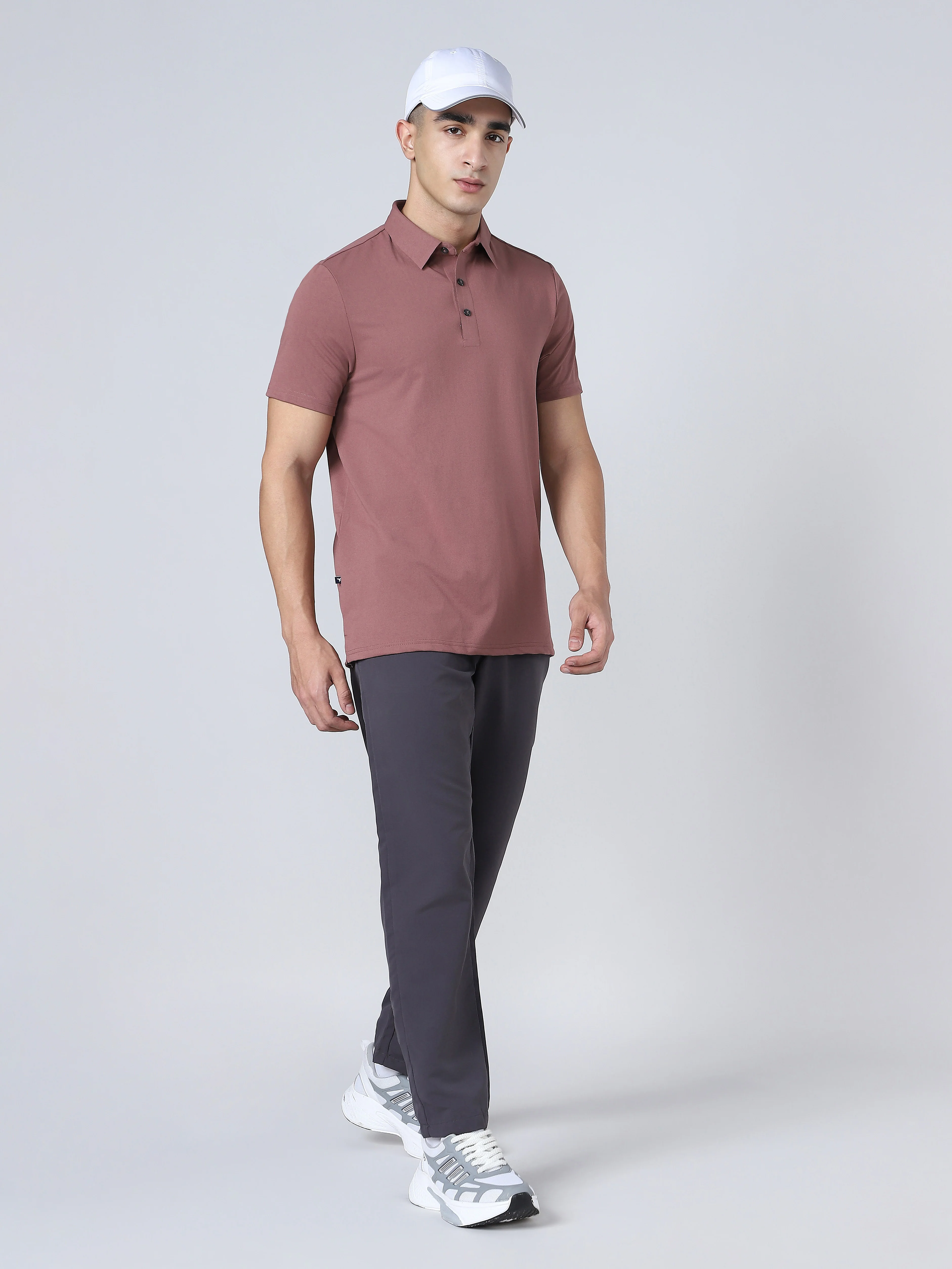 Men Solid Slim Fit Polo T-shirt with COTFLEX - Image 6