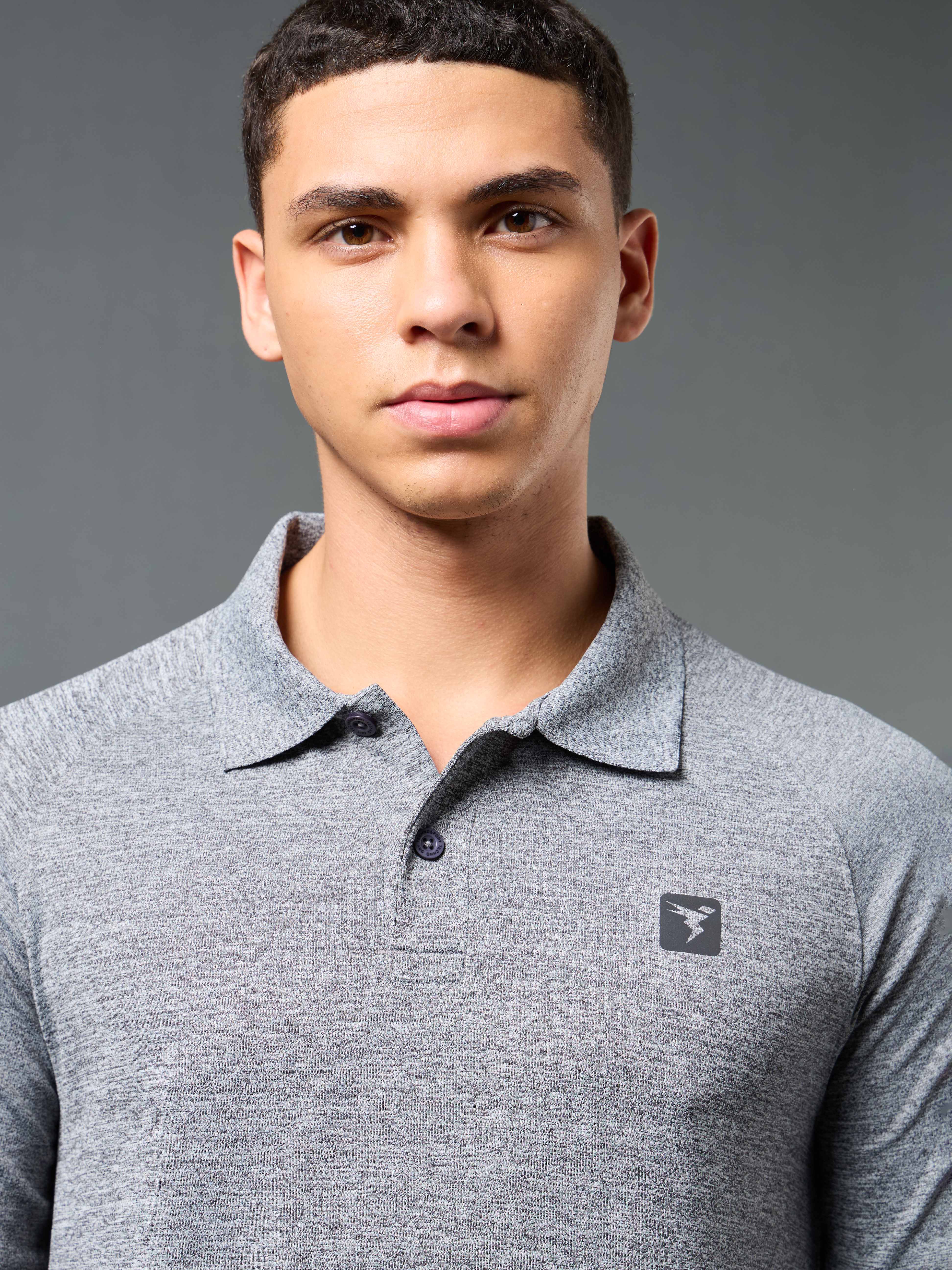Men Solid Slim Fit Polo T-shirt with DOUBLE COOL - Image 6