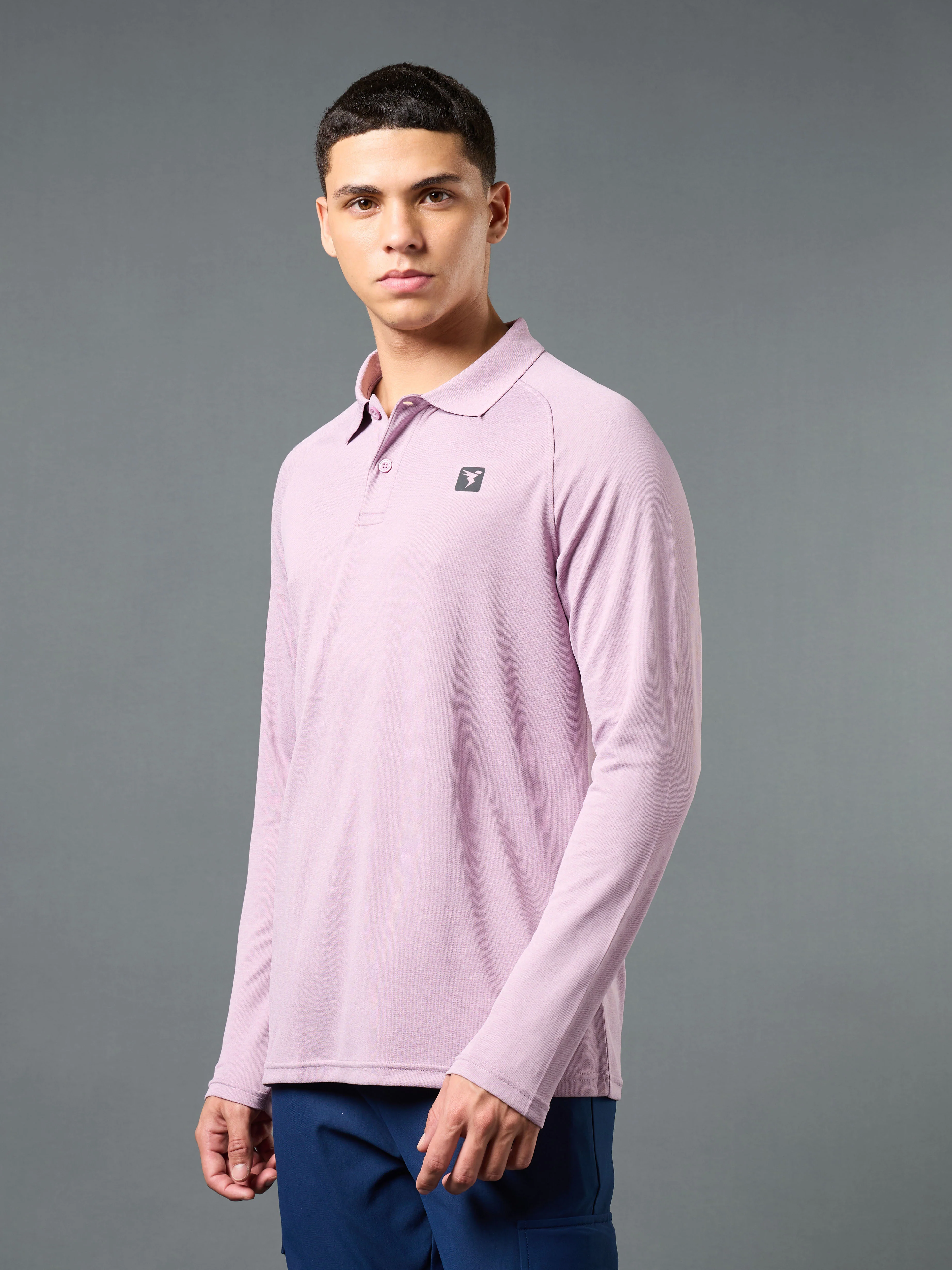 Men Solid Slim Fit Polo T-shirt with DOUBLE COOL - Image 4