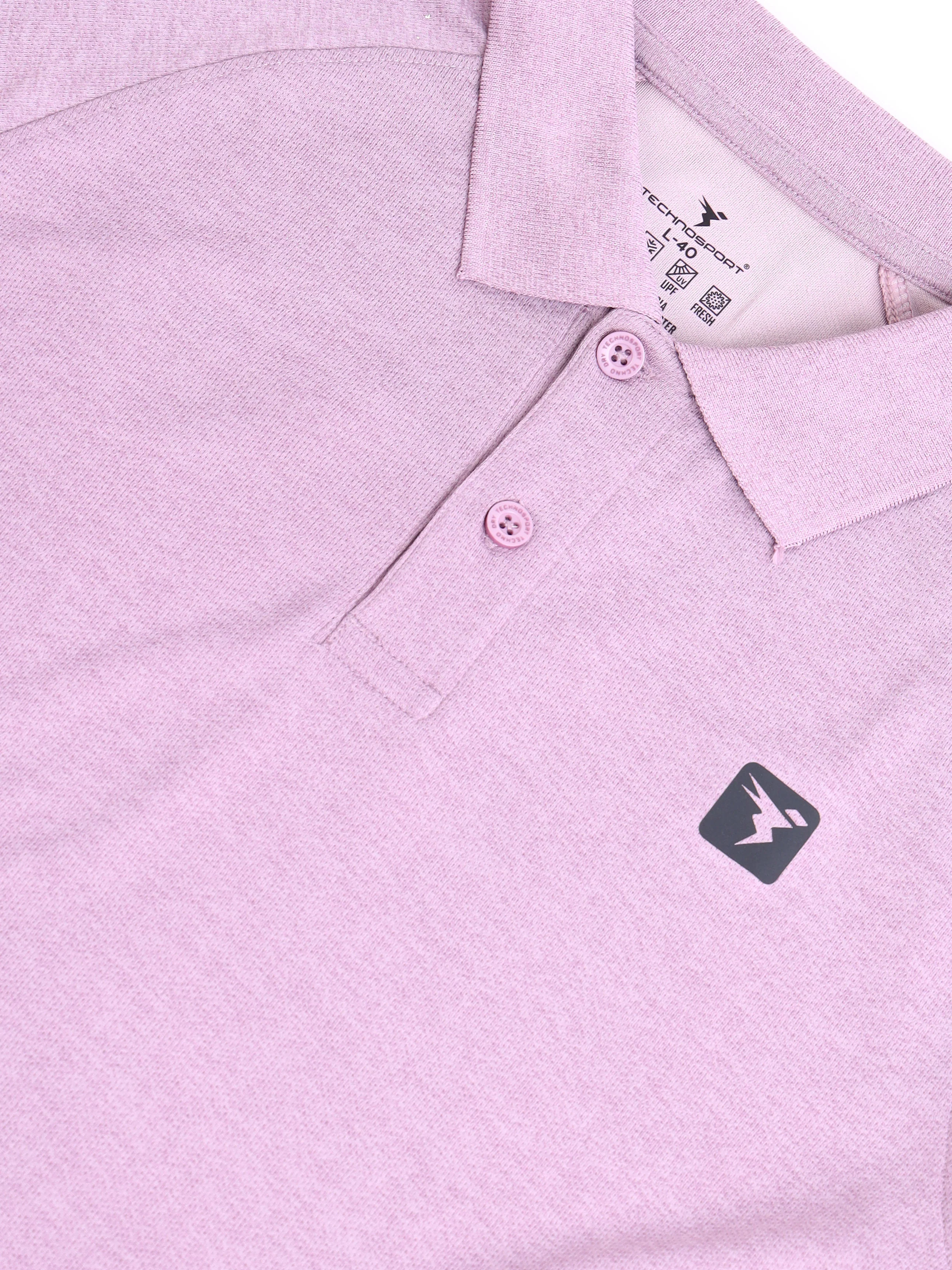 Men Solid Slim Fit Polo T-shirt with DOUBLE COOL - Image 7