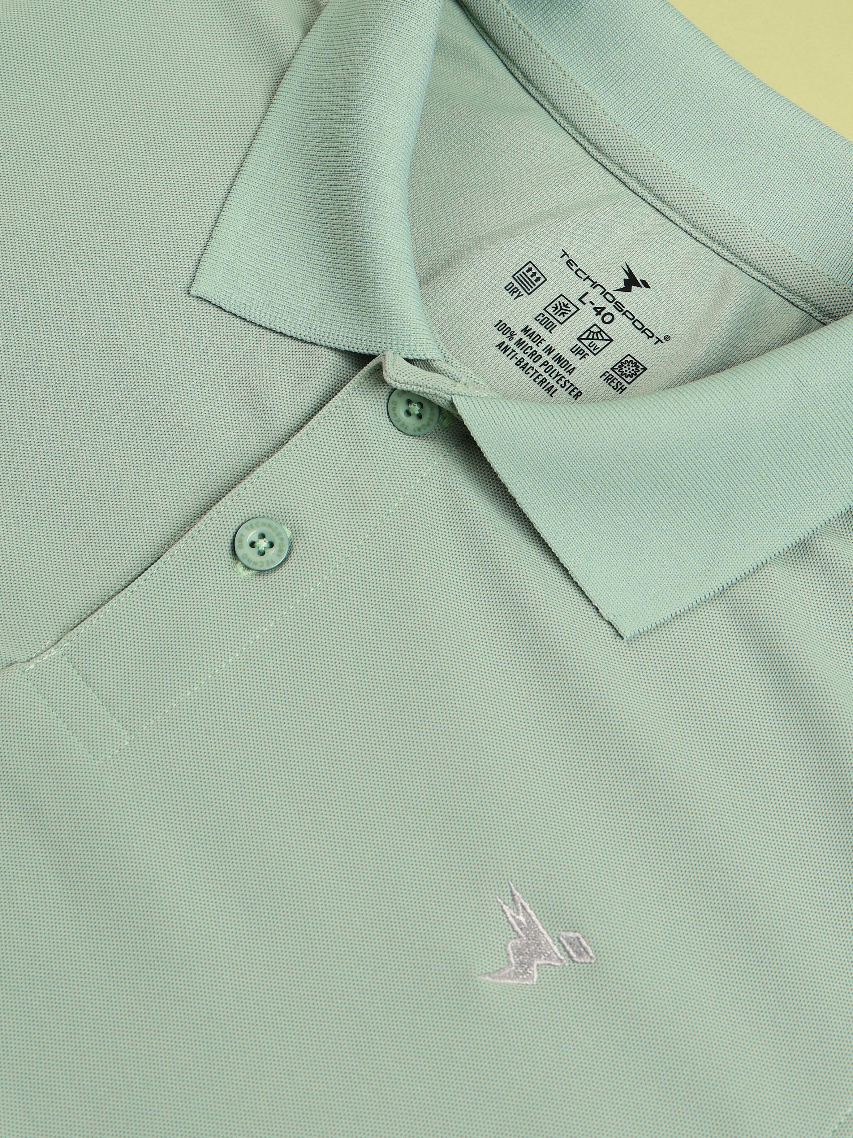 Men Solid Slim Fit Polo T-shirt with MATPIQ - Image 7