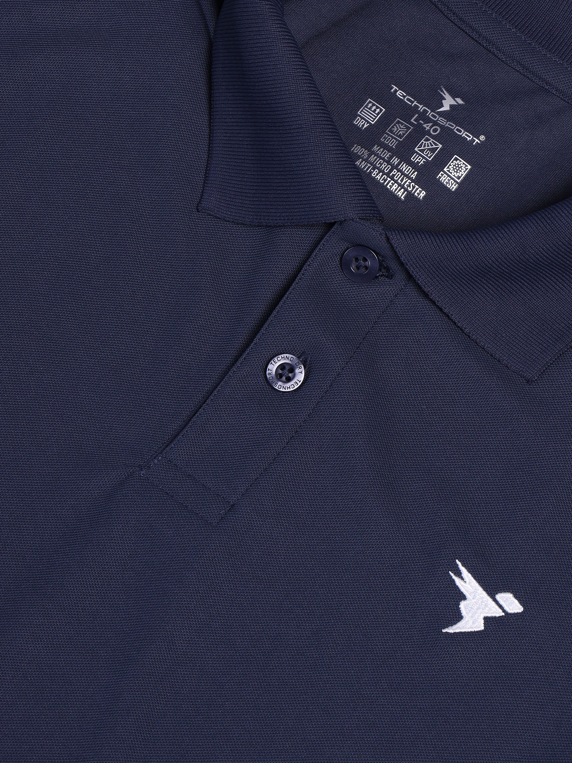 Men Solid Slim Fit Polo T-shirt with MATPIQ - Image 6