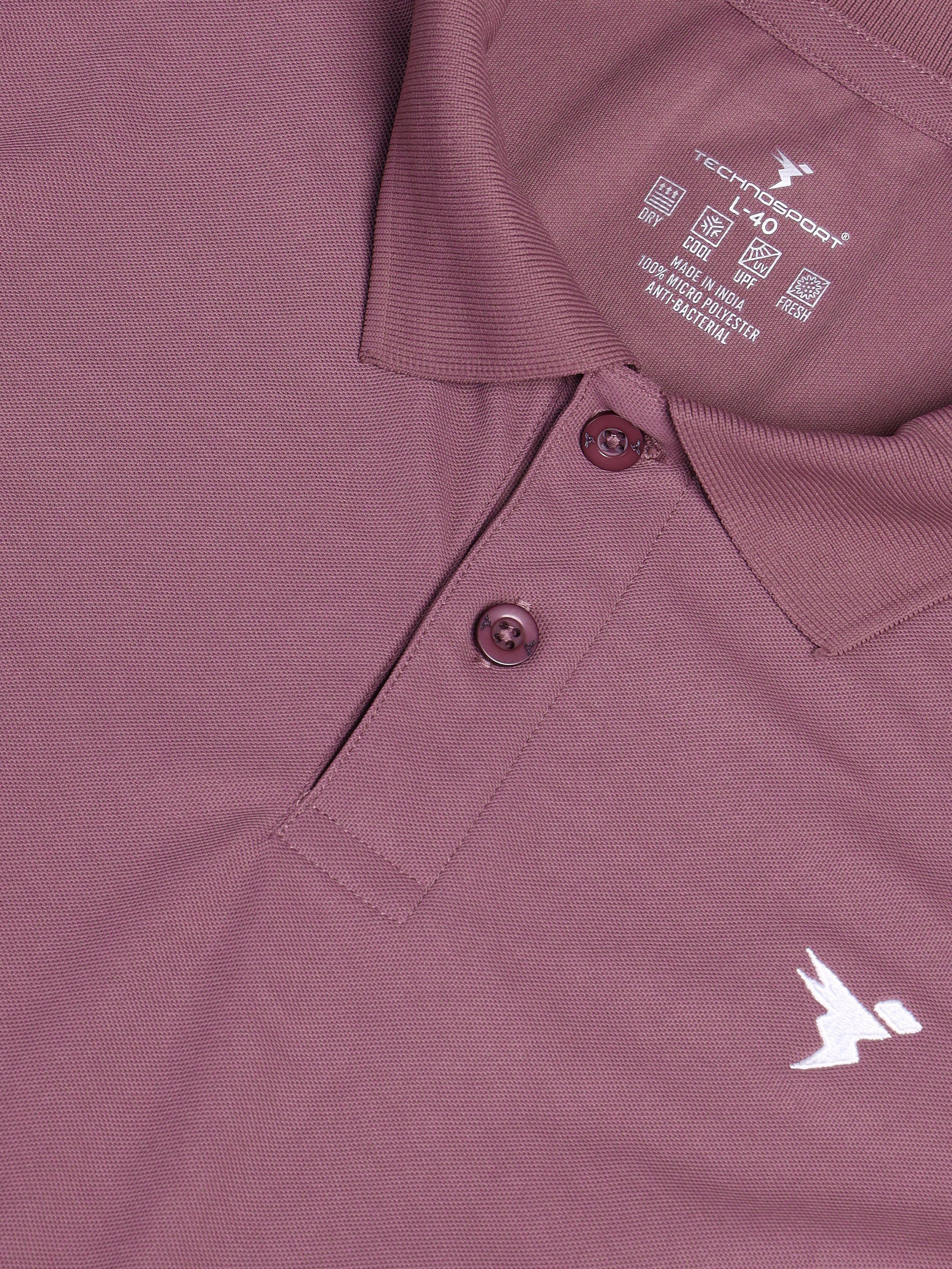 Men Solid Slim Fit Polo T-shirt with MATPIQ - Image 5