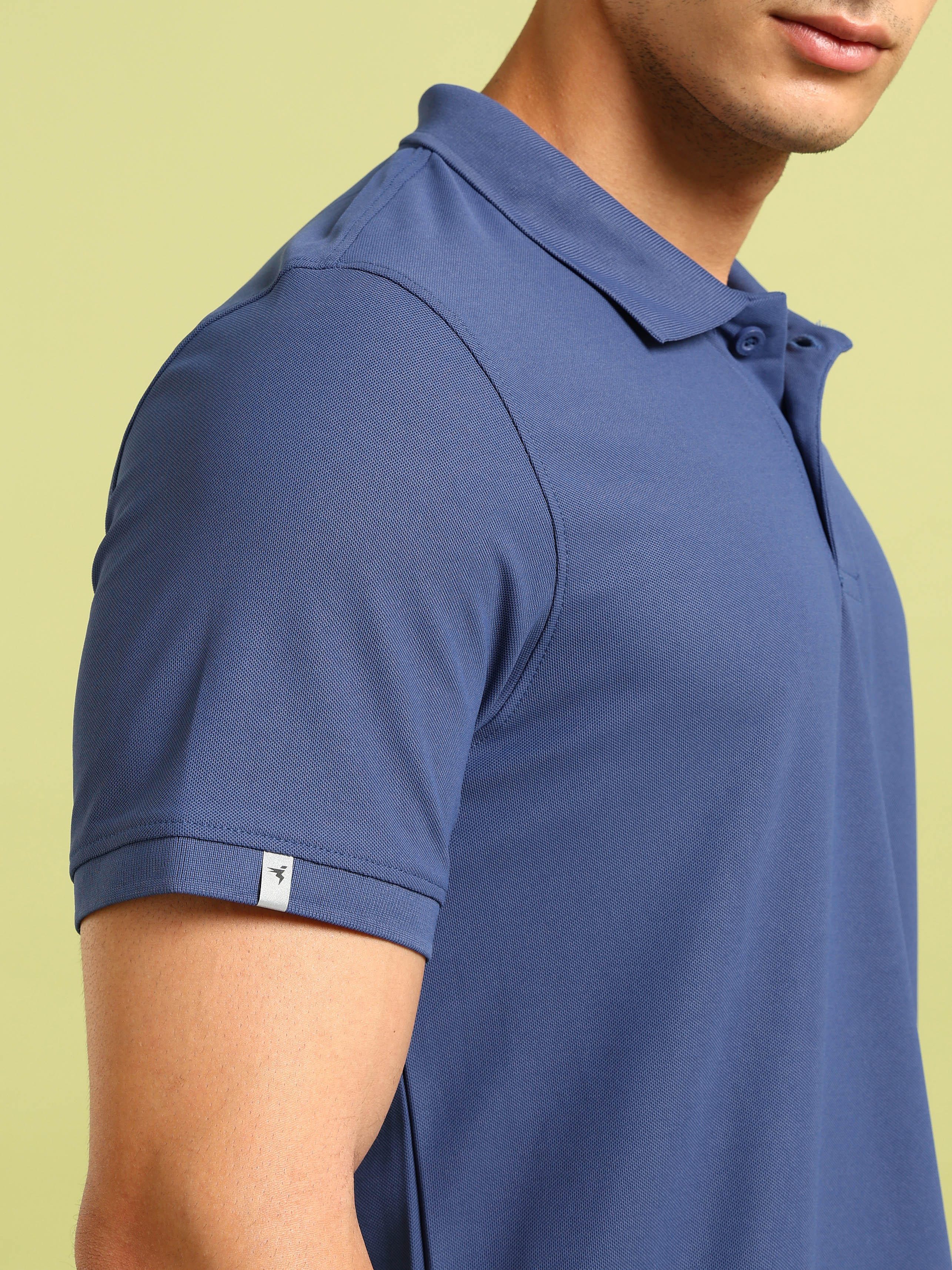 Men Solid Slim Fit Polo T-shirt with MATPIQ - Image 6