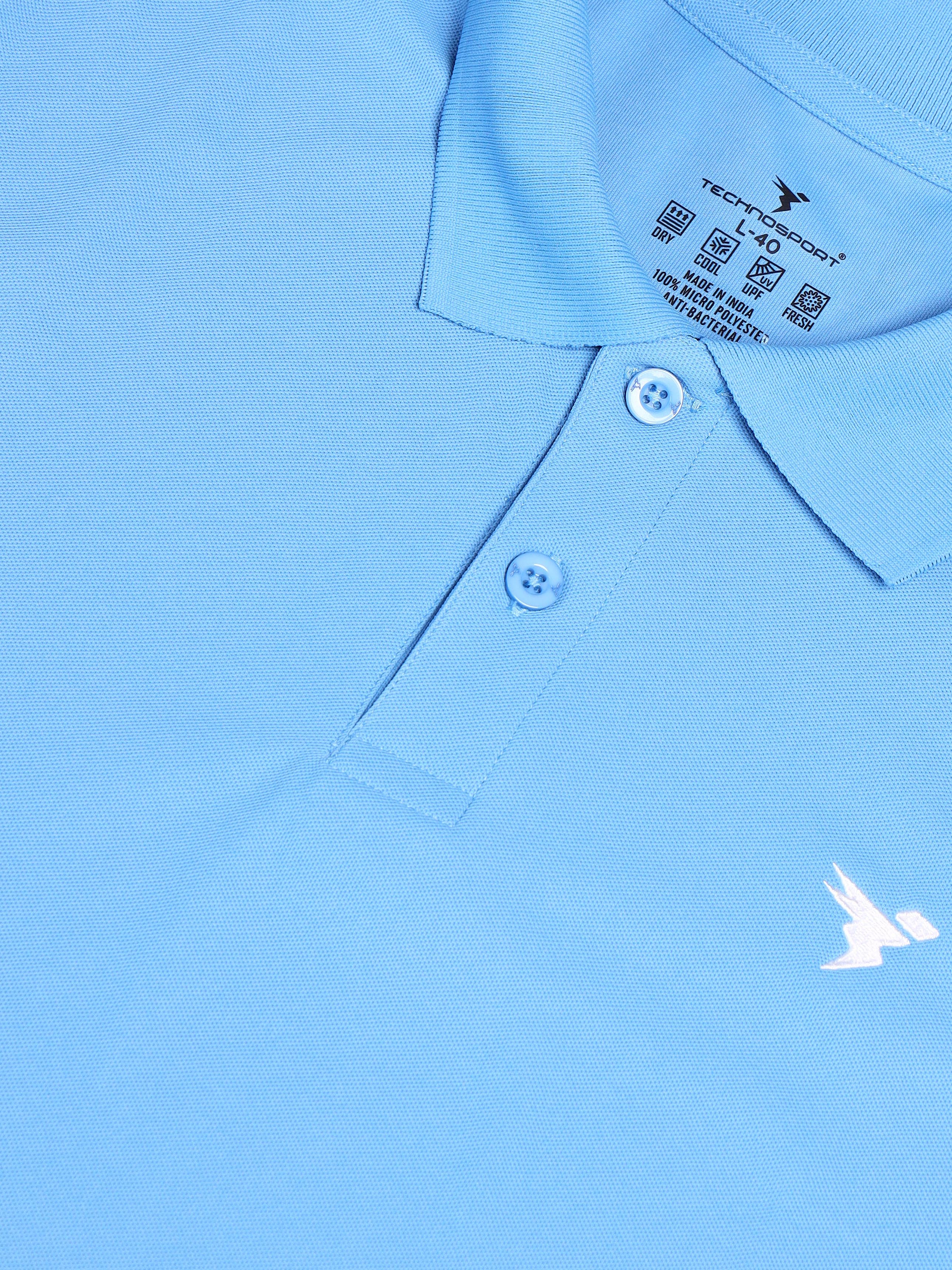 Men Solid Slim Fit Polo T-shirt with MATPIQ - Image 6