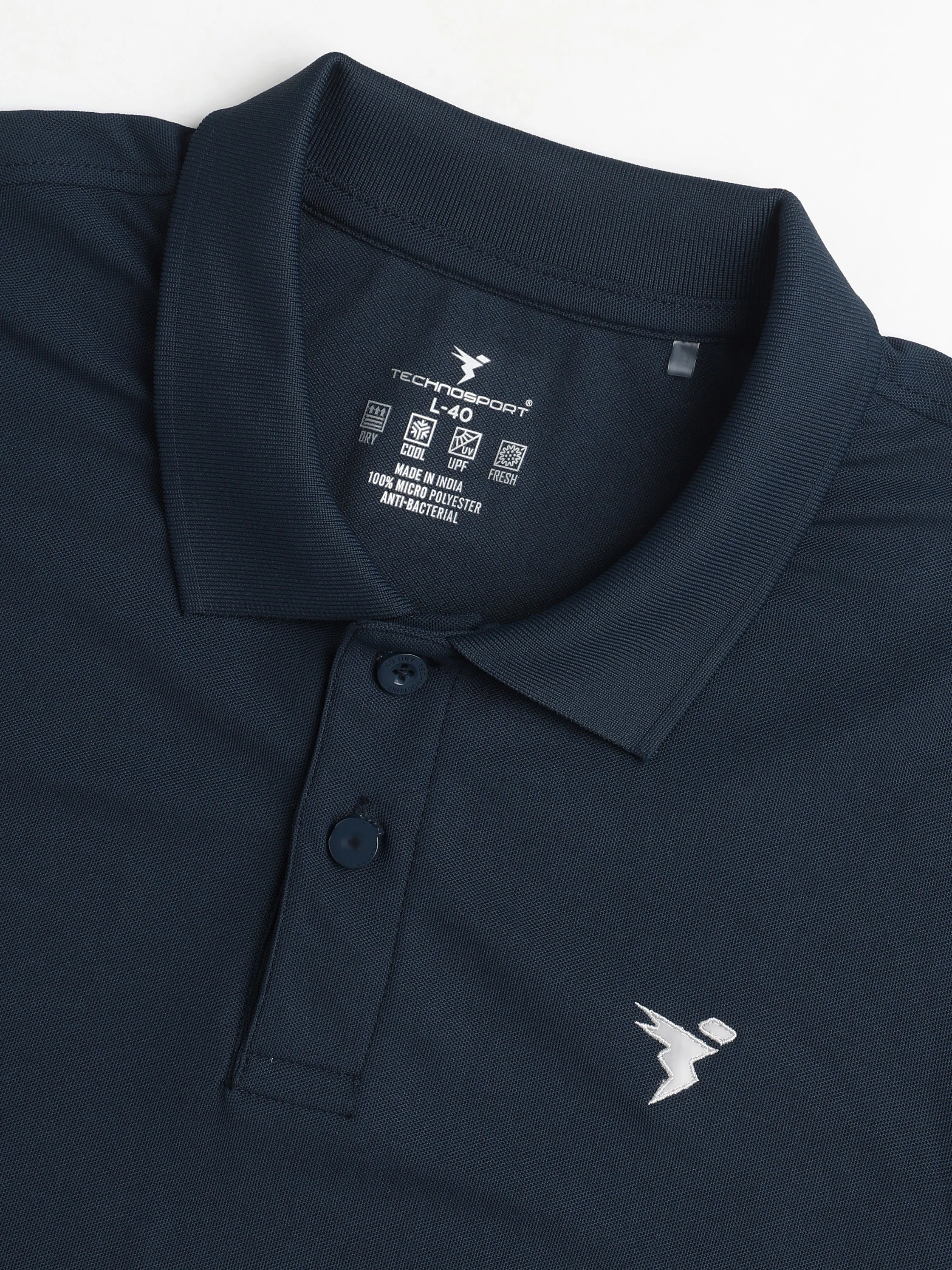Men Solid Slim Fit Polo T-shirt with MATPIQ - Image 7