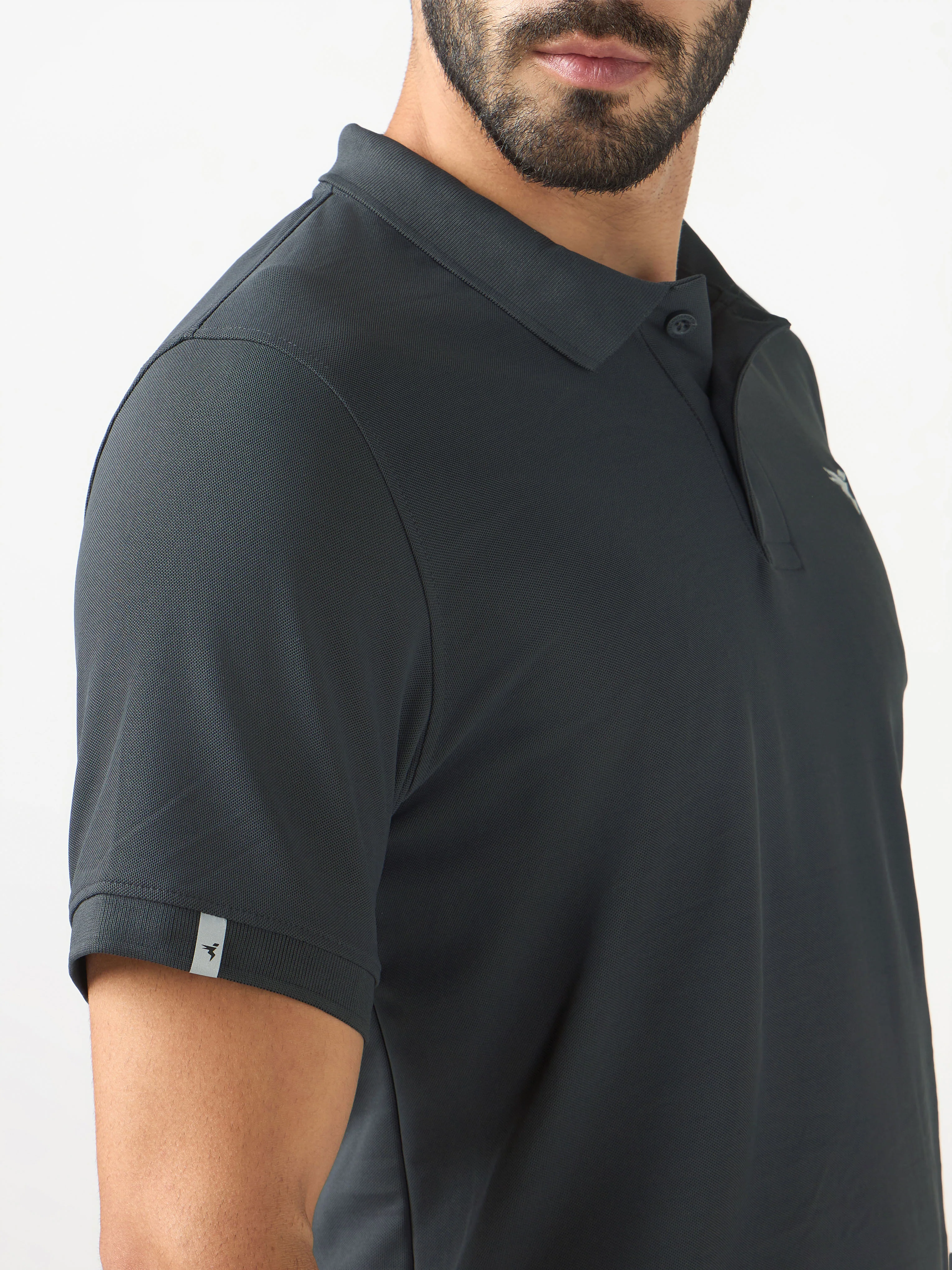 Men Solid Slim Fit Polo T-shirt with MATPIQ - Image 7