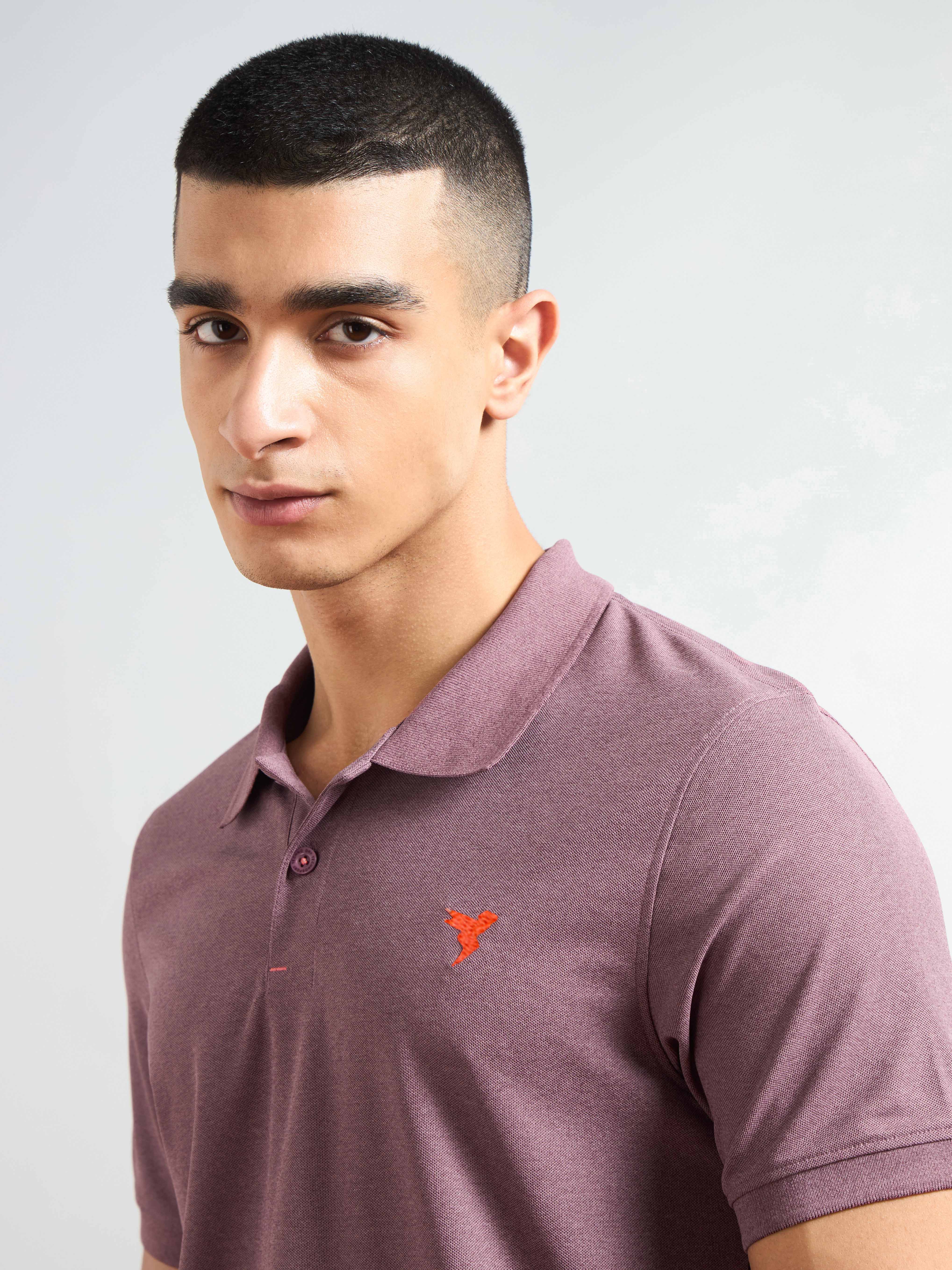 Men Solid Slim Fit Polo T-shirt with MATPIQ - Image 6