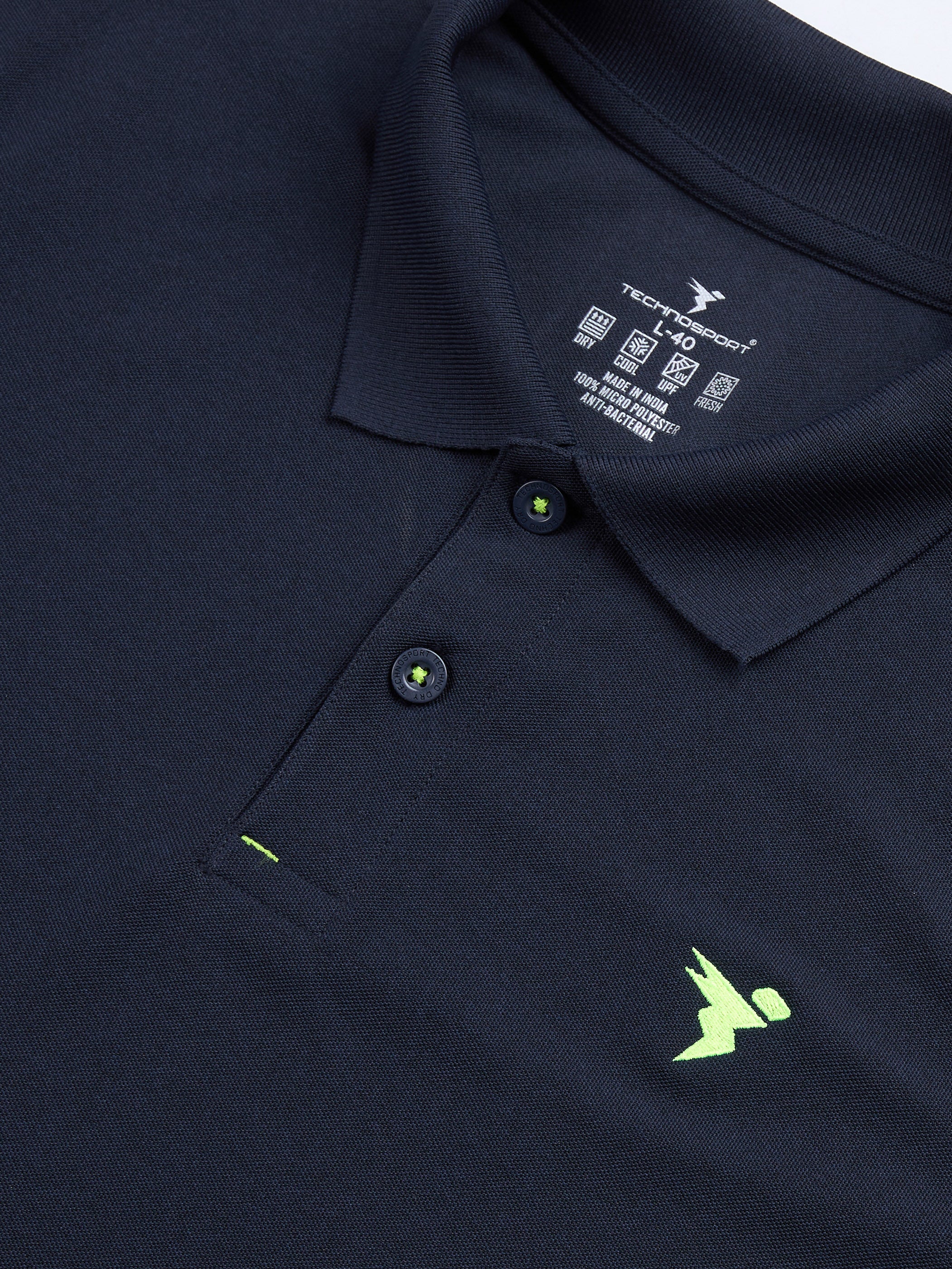Men Solid Slim Fit Polo T-shirt with MATPIQ - Image 7