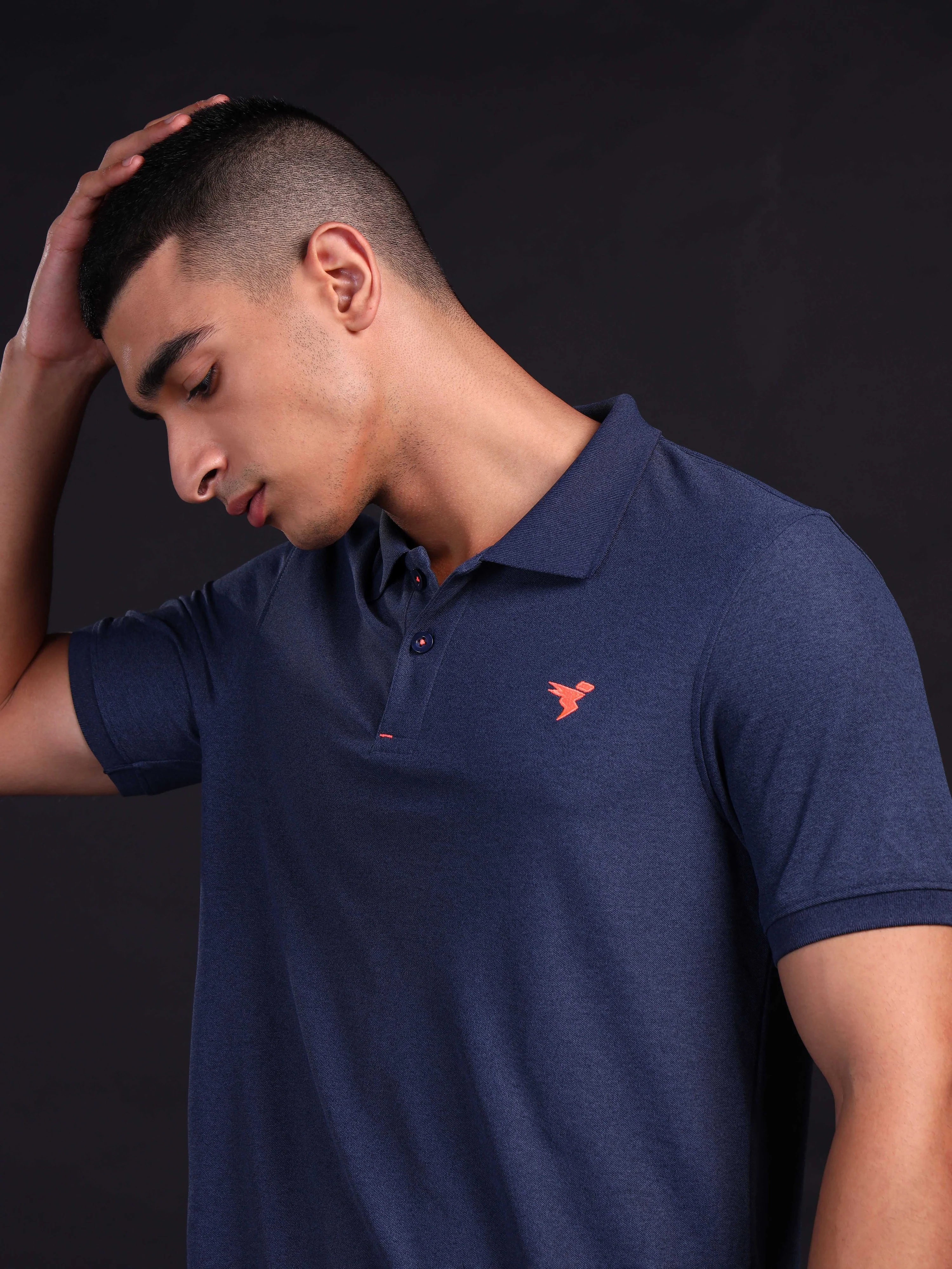 Men Solid Slim Fit Polo T-shirt with MATPIQ - Image 6