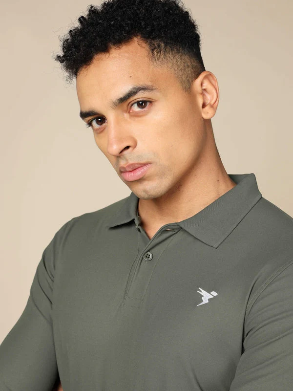 Men Solid Slim Fit Polo T-shirt with MATPIQ - Image 6