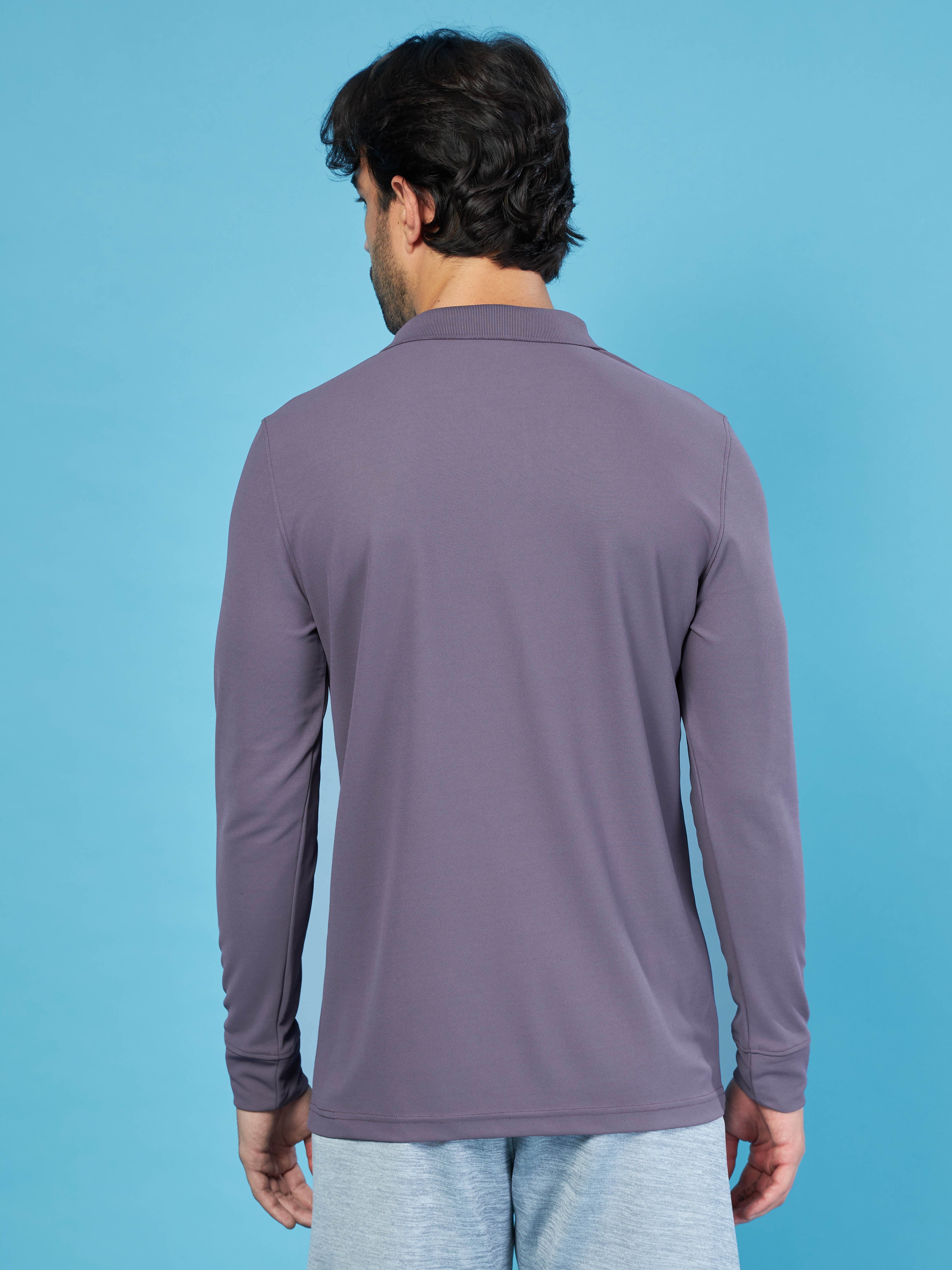 Men Solid Slim Fit Polo T-shirt with MATPIQ - Image 4