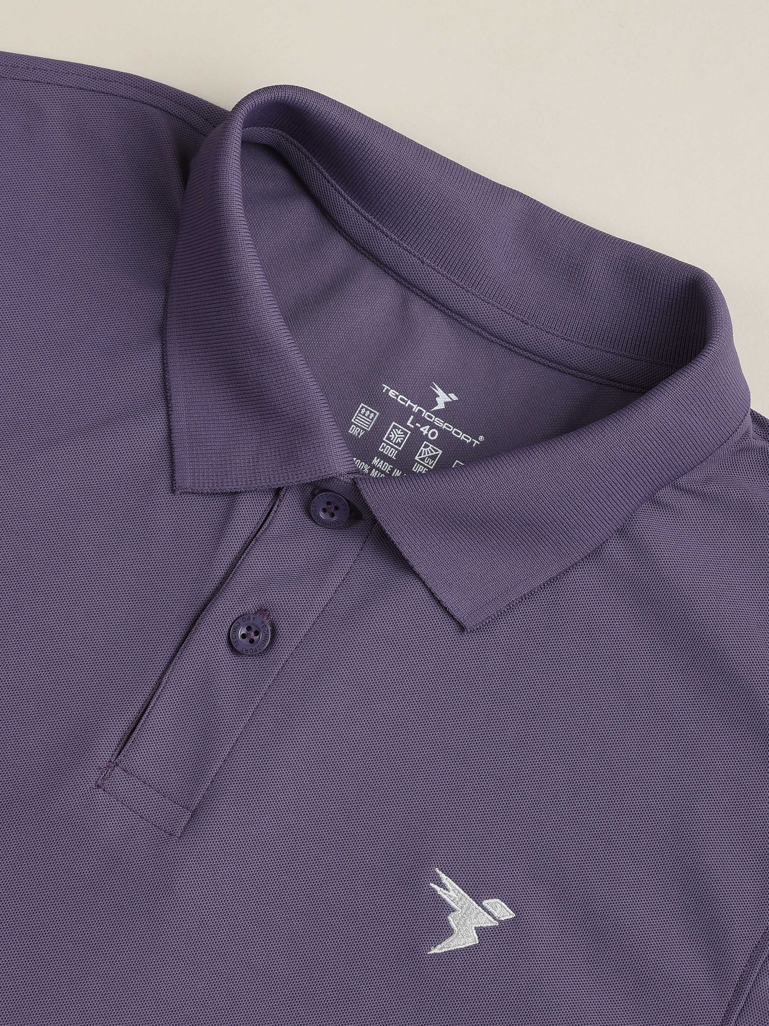 Men Solid Slim Fit Polo T-shirt with MATPIQ - Image 9