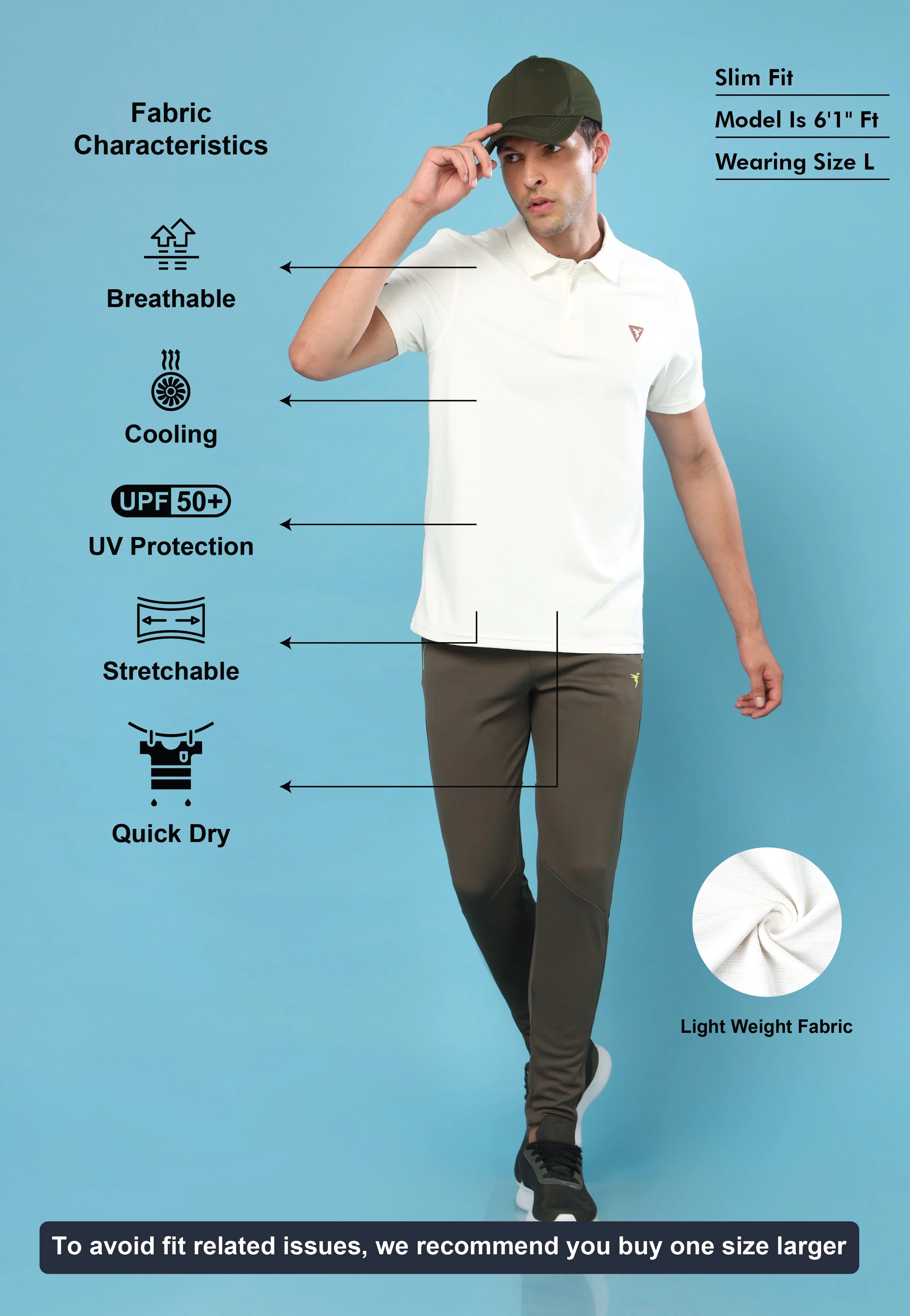 Men Solid Slim Fit Polo T-shirt with MATPIQ - Image 4
