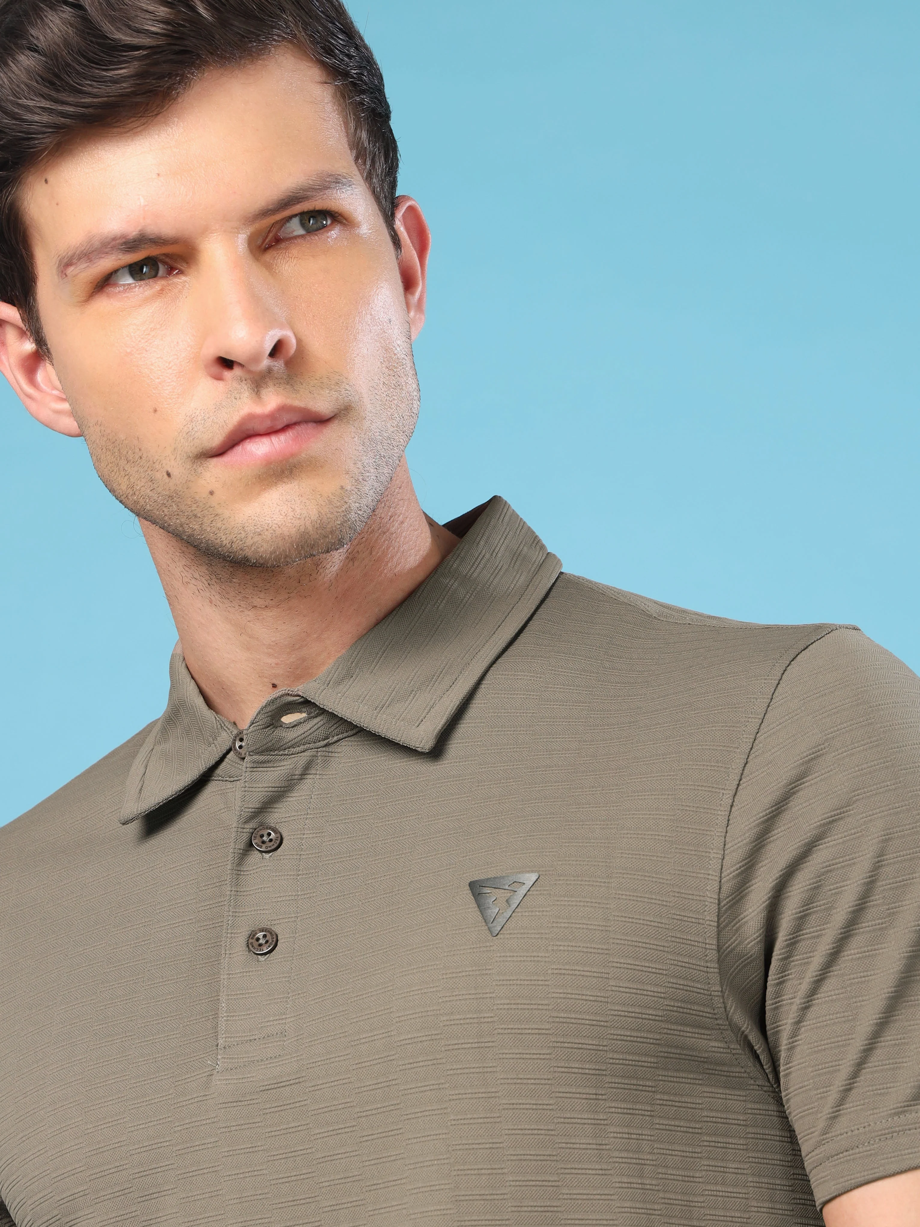 Men Solid Slim Fit Polo T-shirt with MATPIQ - Image 6