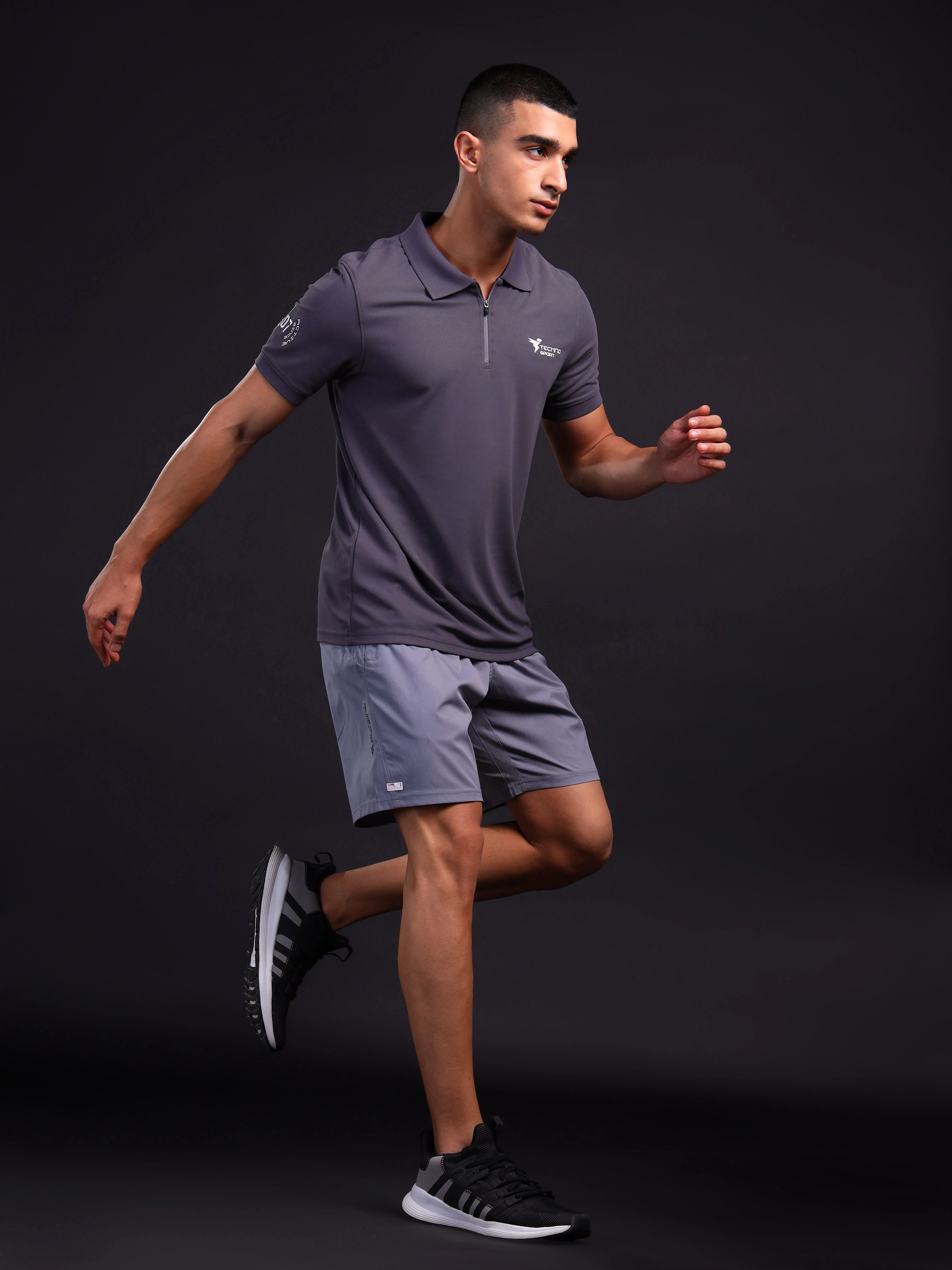 Men Solid Slim Fit Polo T-shirt with MATPIQ - Image 5