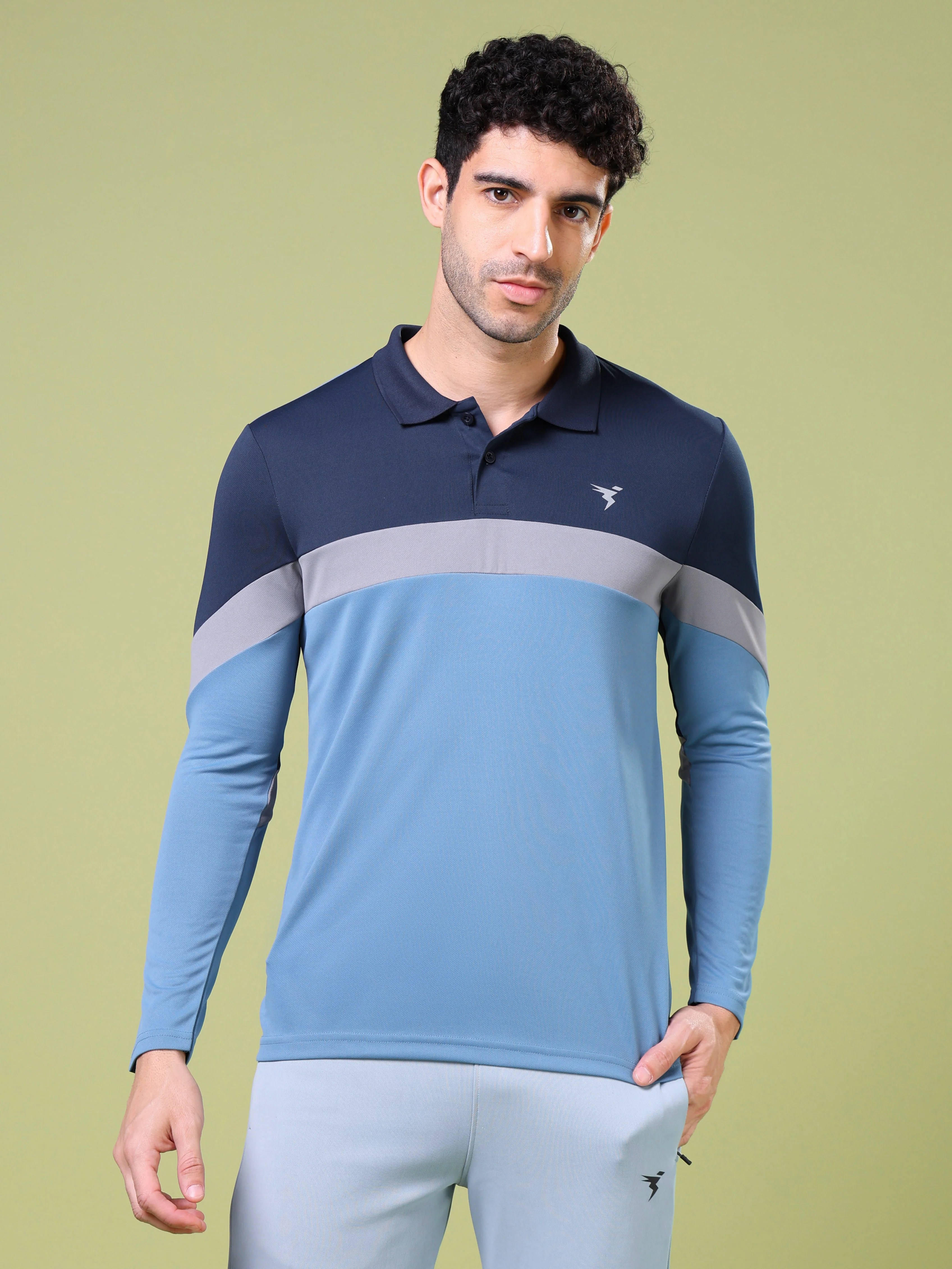 Men Solid Slim Fit Polo T-shirt with TECHNOCOOL+