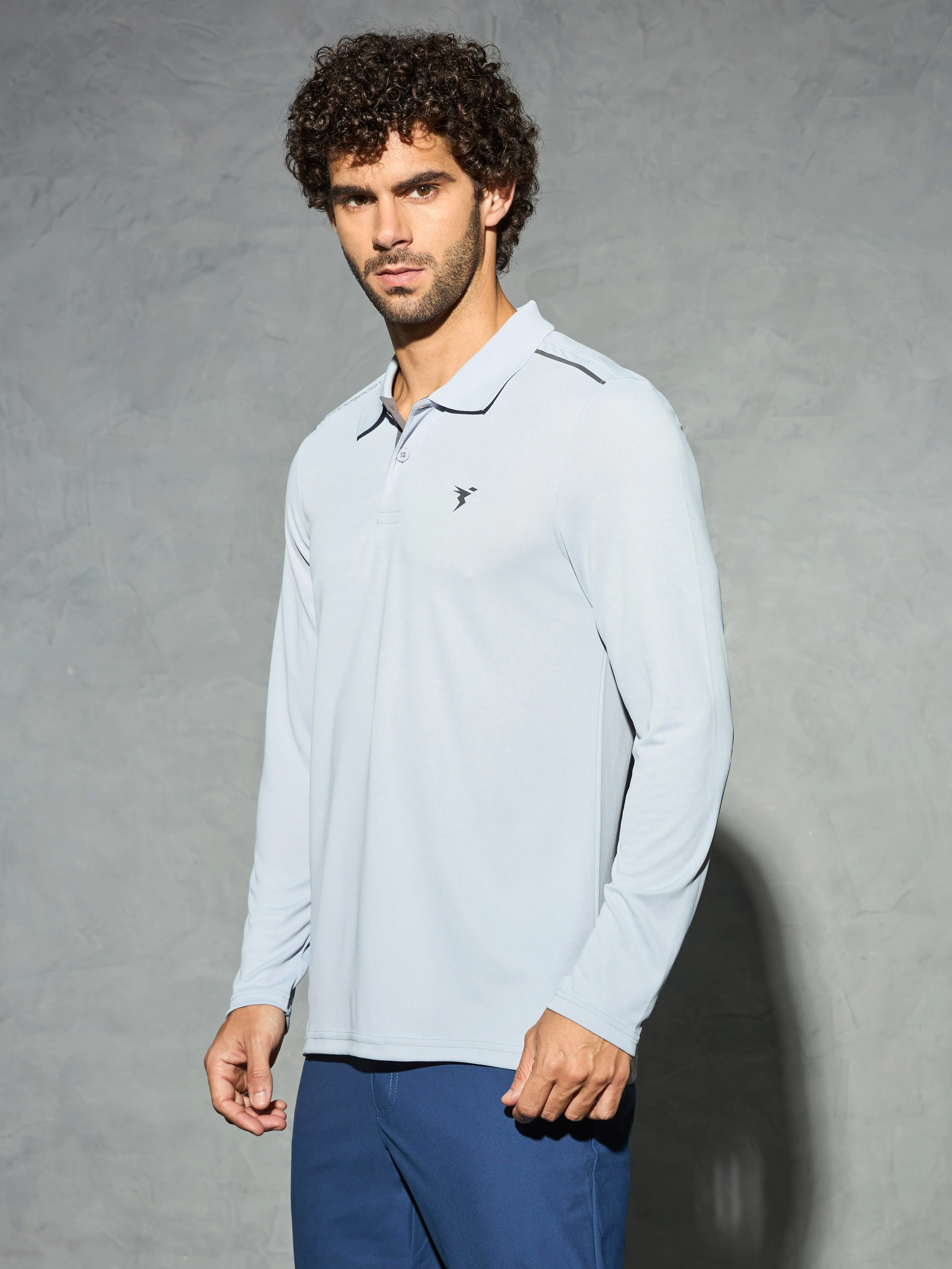 Men Solid Slim Fit Polo T-shirt with TECHNOCOOL+ - Image 4