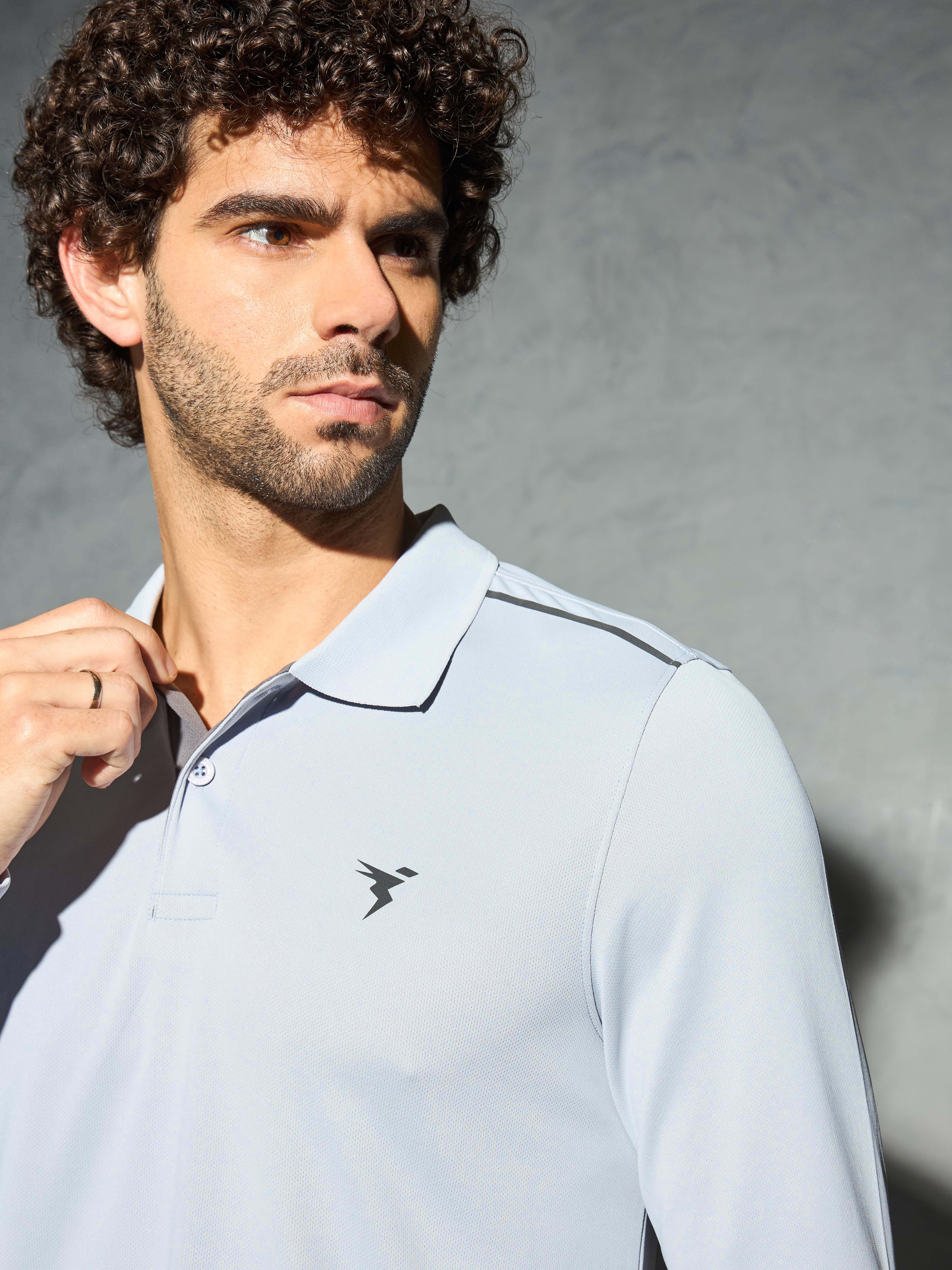 Men Solid Slim Fit Polo T-shirt with TECHNOCOOL+ - Image 5