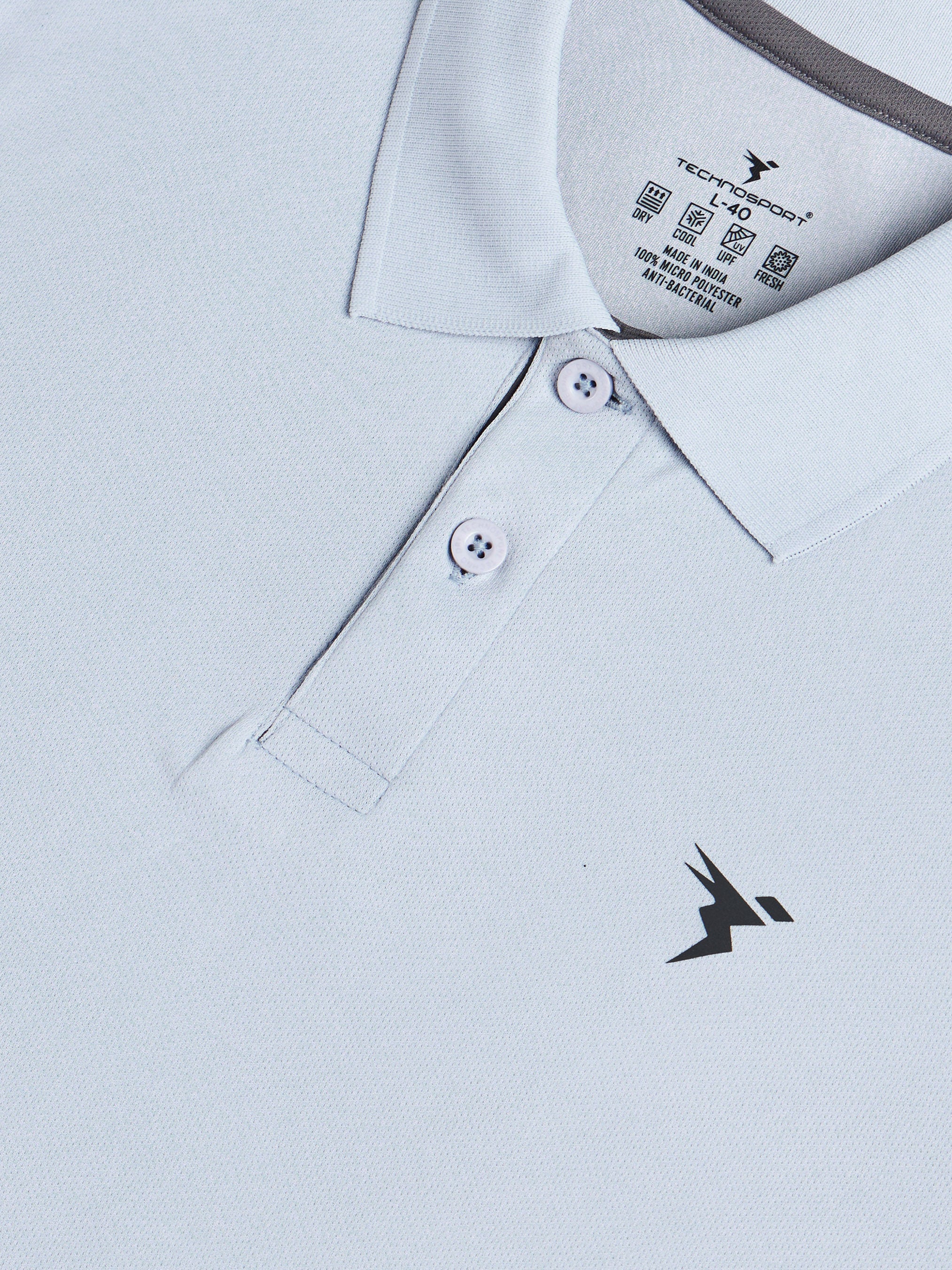 Men Solid Slim Fit Polo T-shirt with TECHNOCOOL+ - Image 7