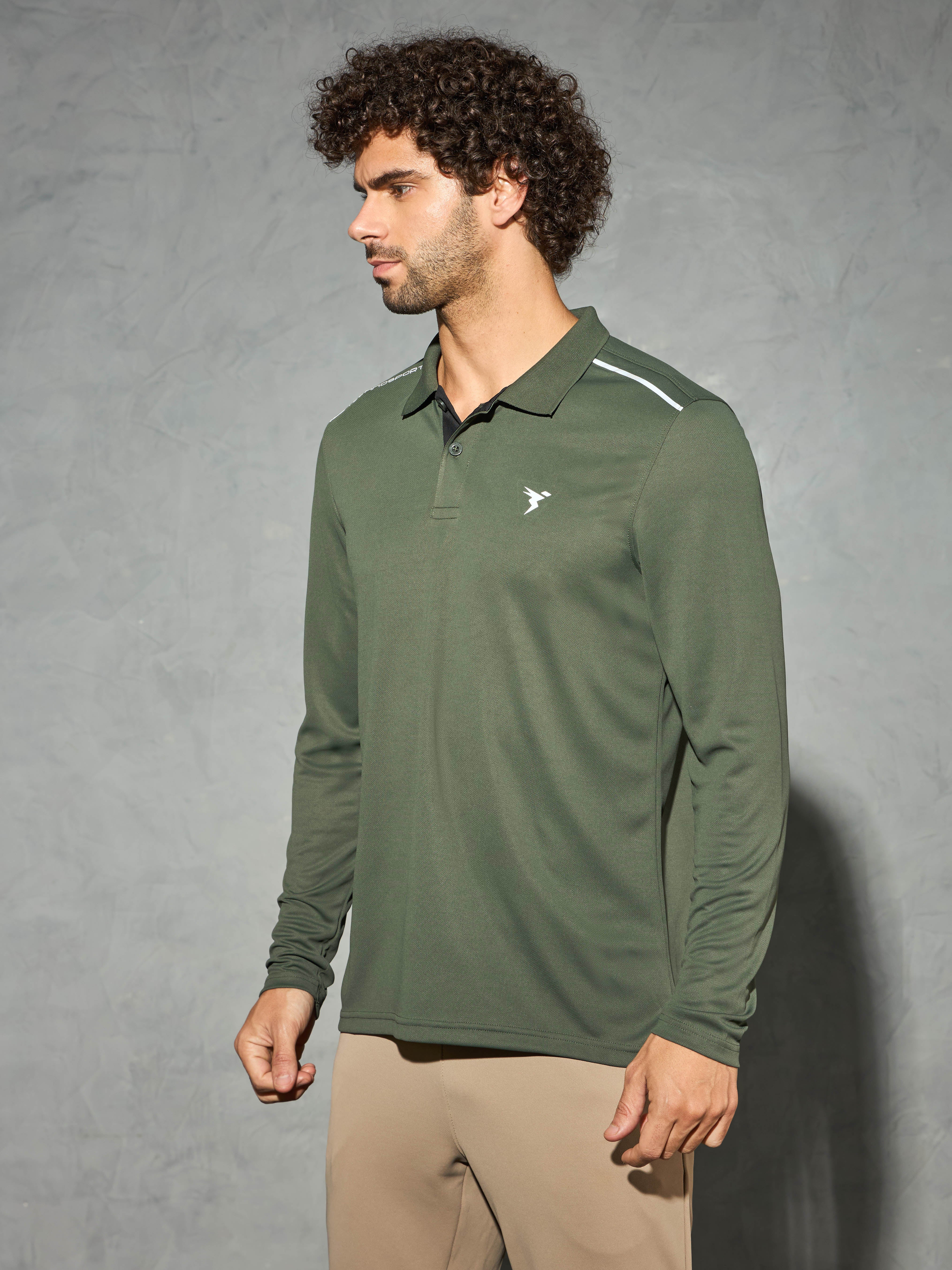 Men Solid Slim Fit Polo T-shirt with TECHNOCOOL+ - Image 4