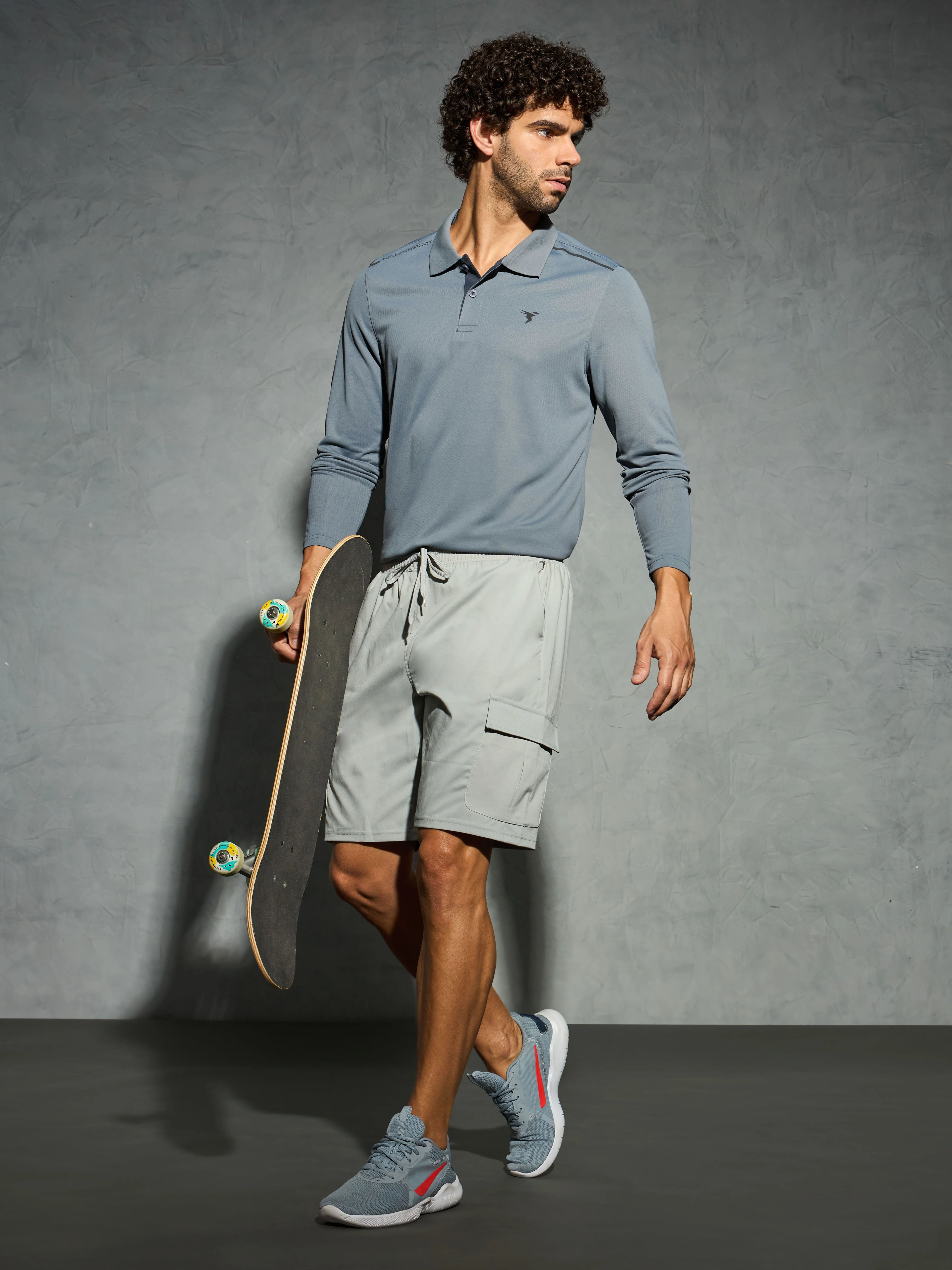 Men Solid Slim Fit Polo T-shirt with TECHNOCOOL+ - Image 5