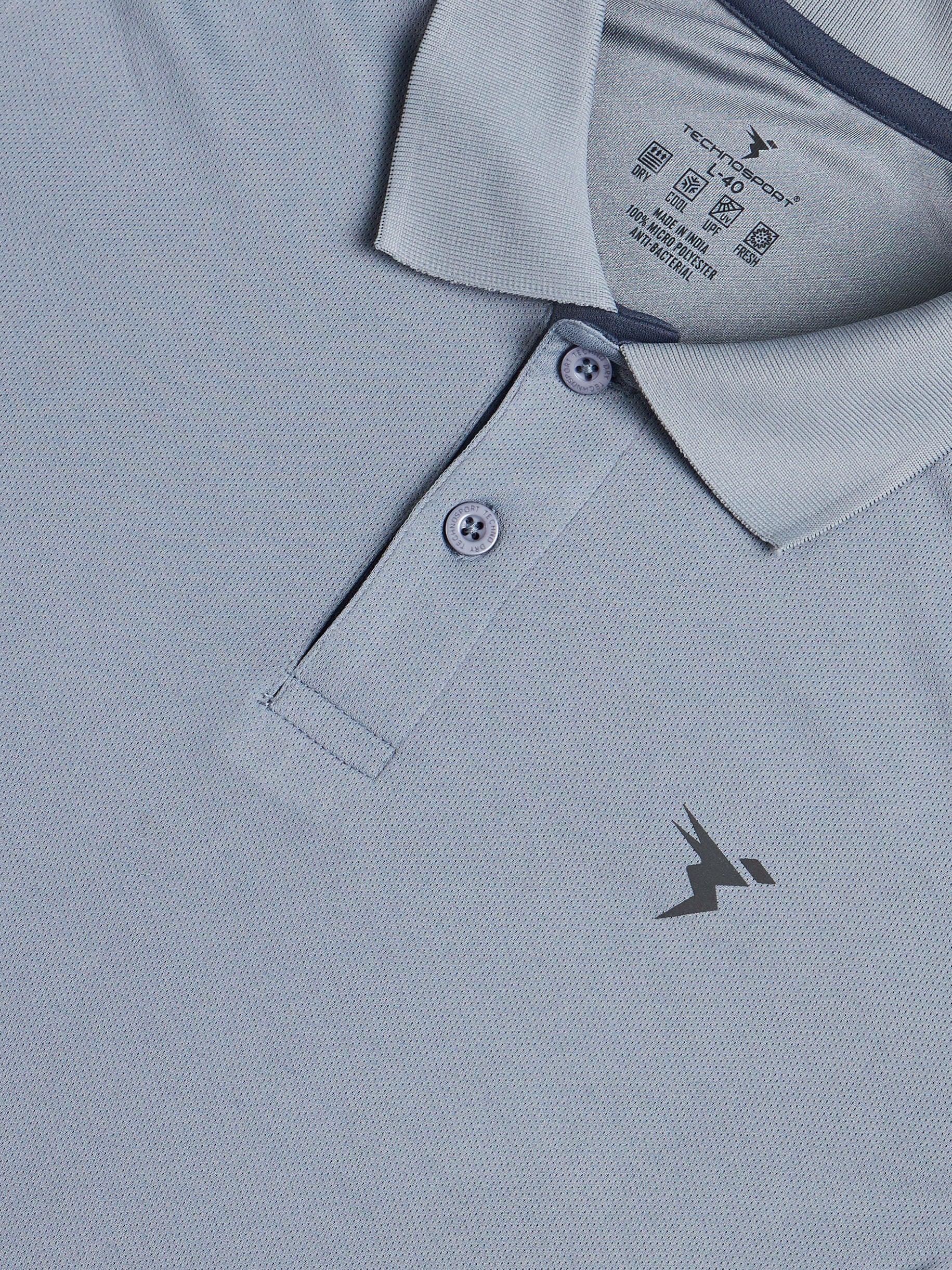 Men Solid Slim Fit Polo T-shirt with TECHNOCOOL+ - Image 7