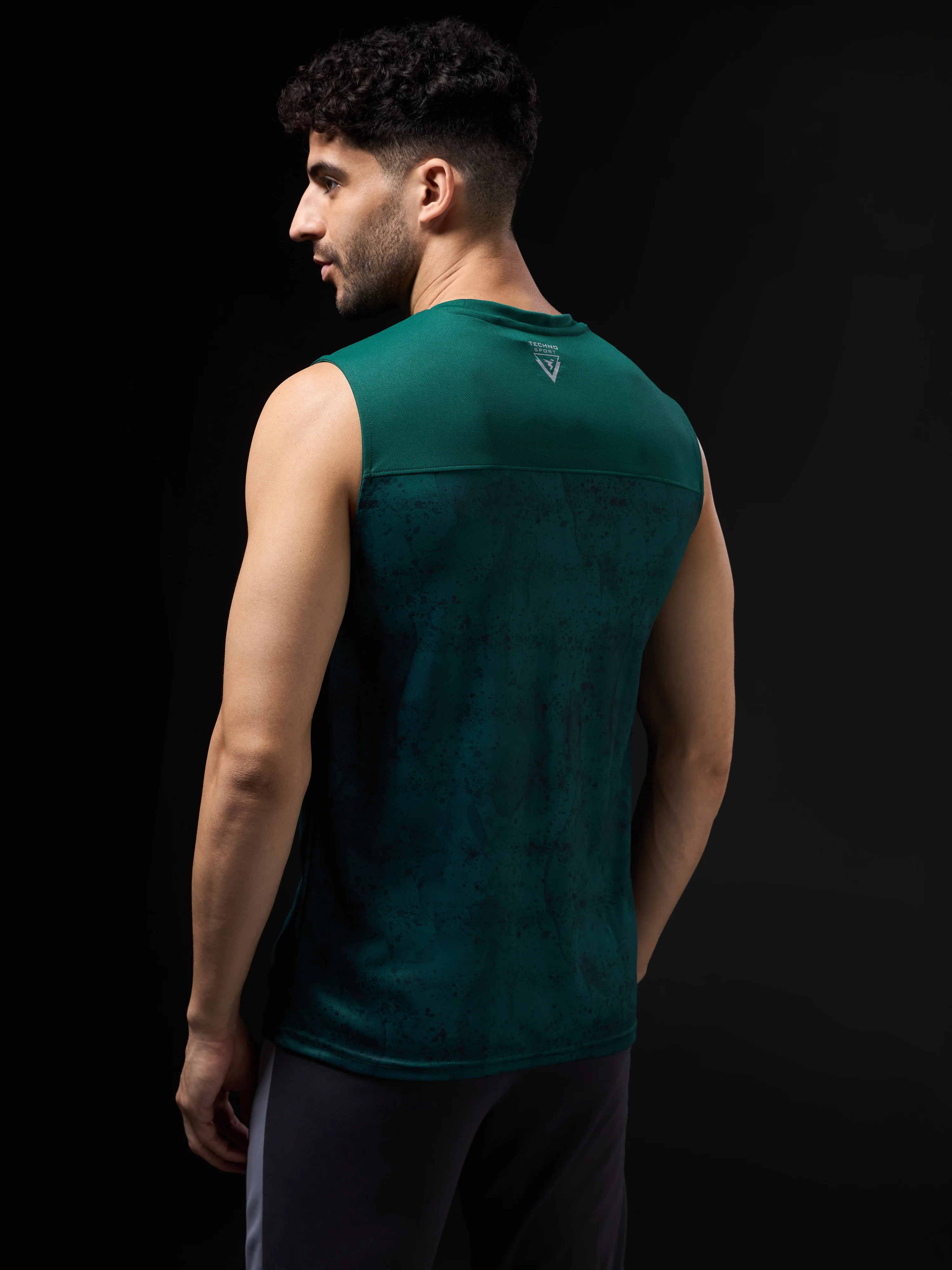 Men Printed Slim Fit Round Neck Innerwear Vest with TECHNOCOOL+ - Image 3