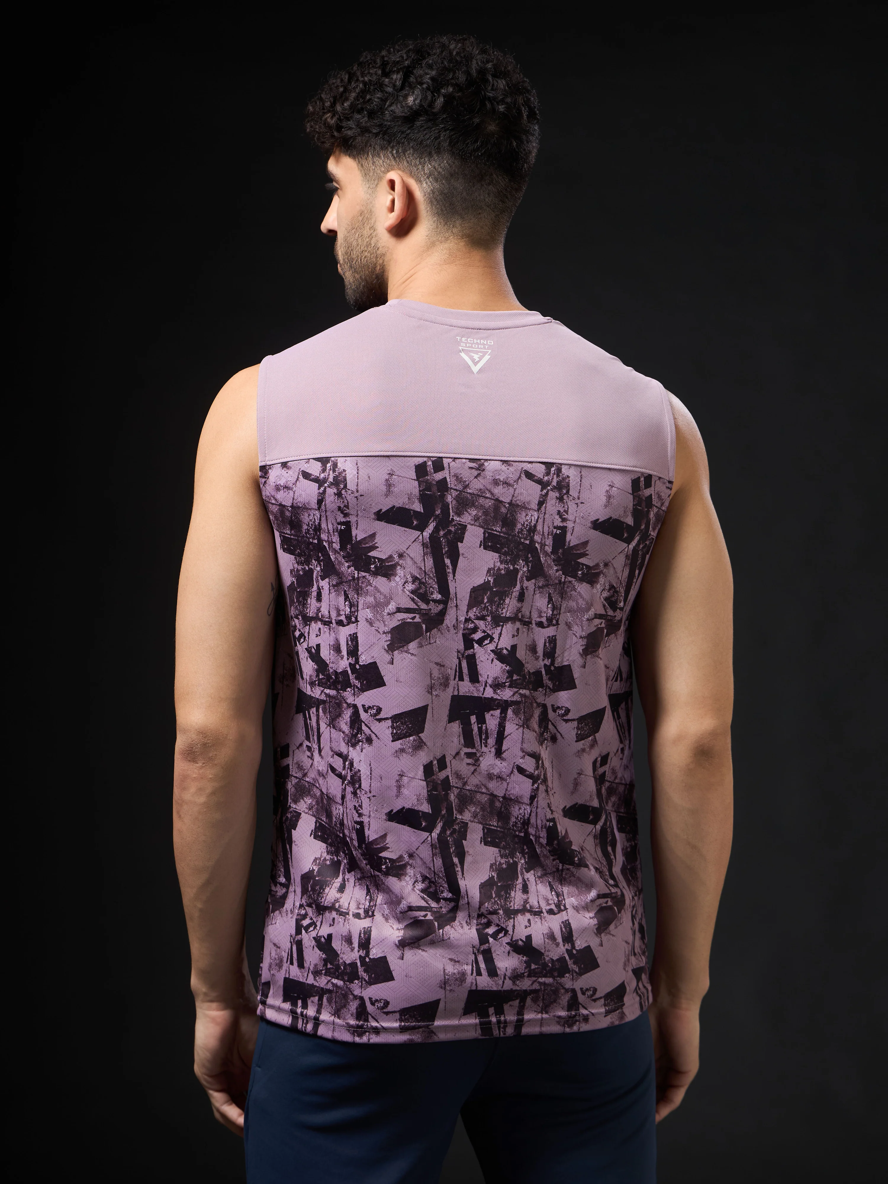 Men Printed Slim Fit Round Neck Innerwear Vest with TECHNOCOOL+ - Image 3