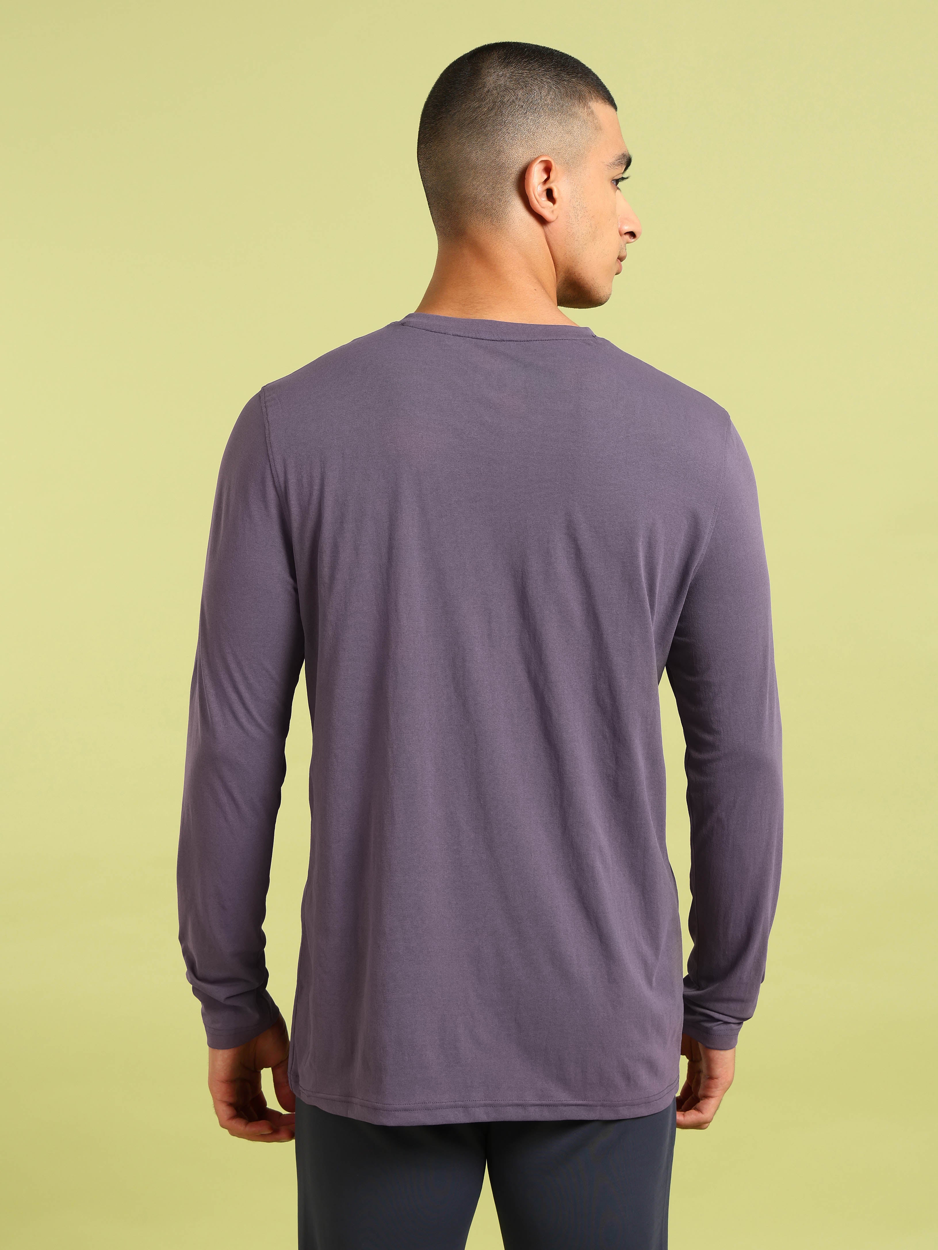 Men Solid Slim Fit Round Neck Sports T-shirt with COTFLEX - Image 3