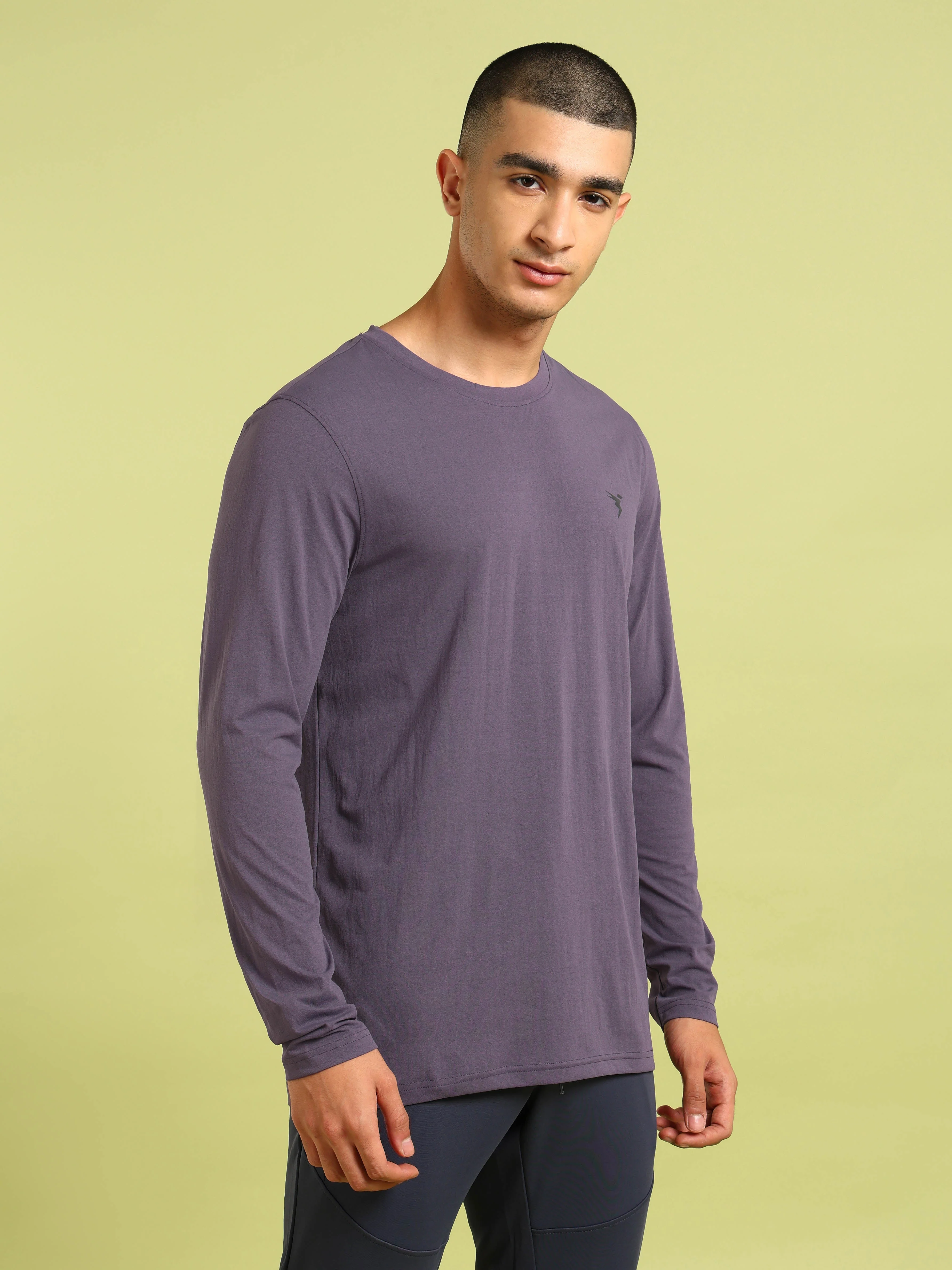 Men Solid Slim Fit Round Neck Sports T-shirt with COTFLEX - Image 4