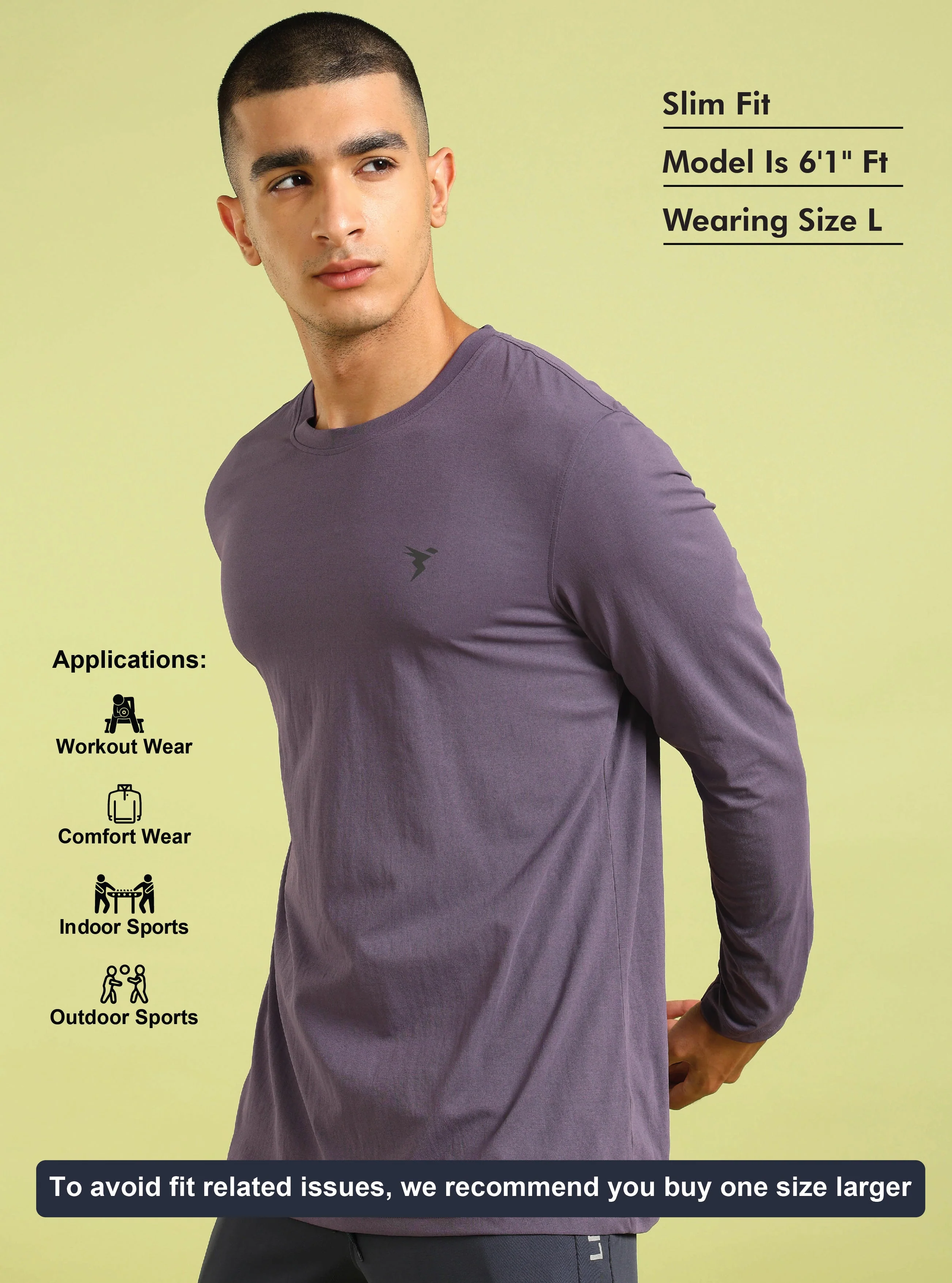 Men Solid Slim Fit Round Neck Sports T-shirt with COTFLEX - Image 6