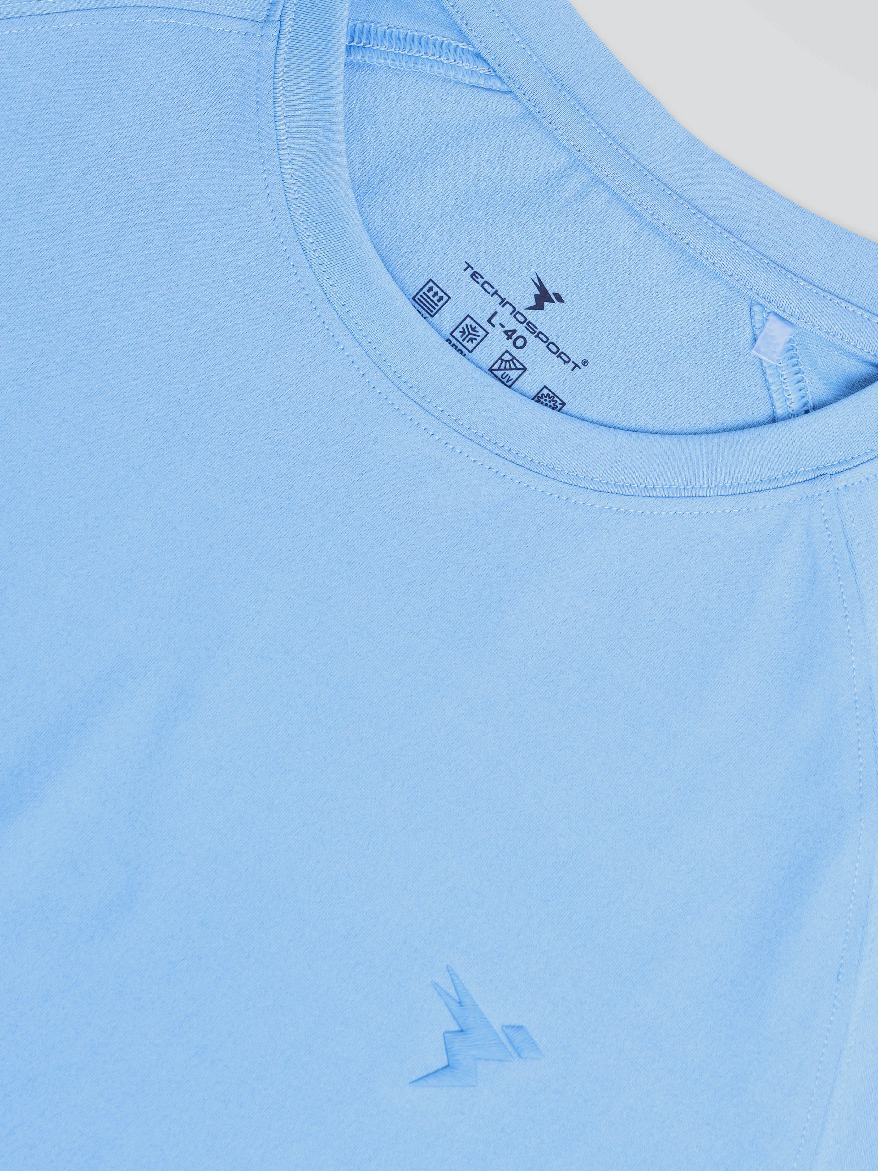 Men Solid Slim Fit Round Neck T-shirt with COTFLEX - Image 6