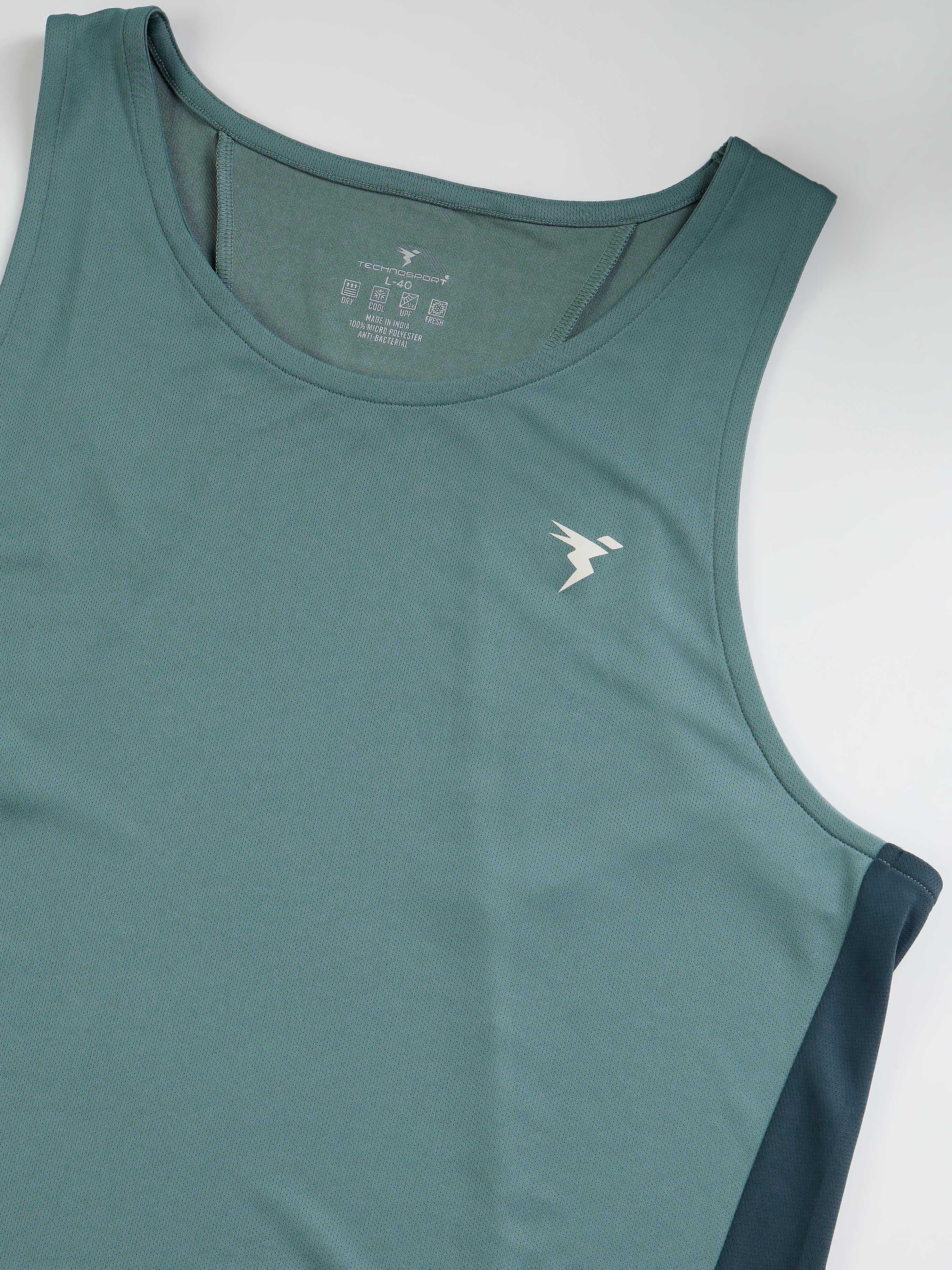 Men Solid Slim Fit Scoop Neck Sports Innerwear Vest with TECHNO COOL+ - Image 8