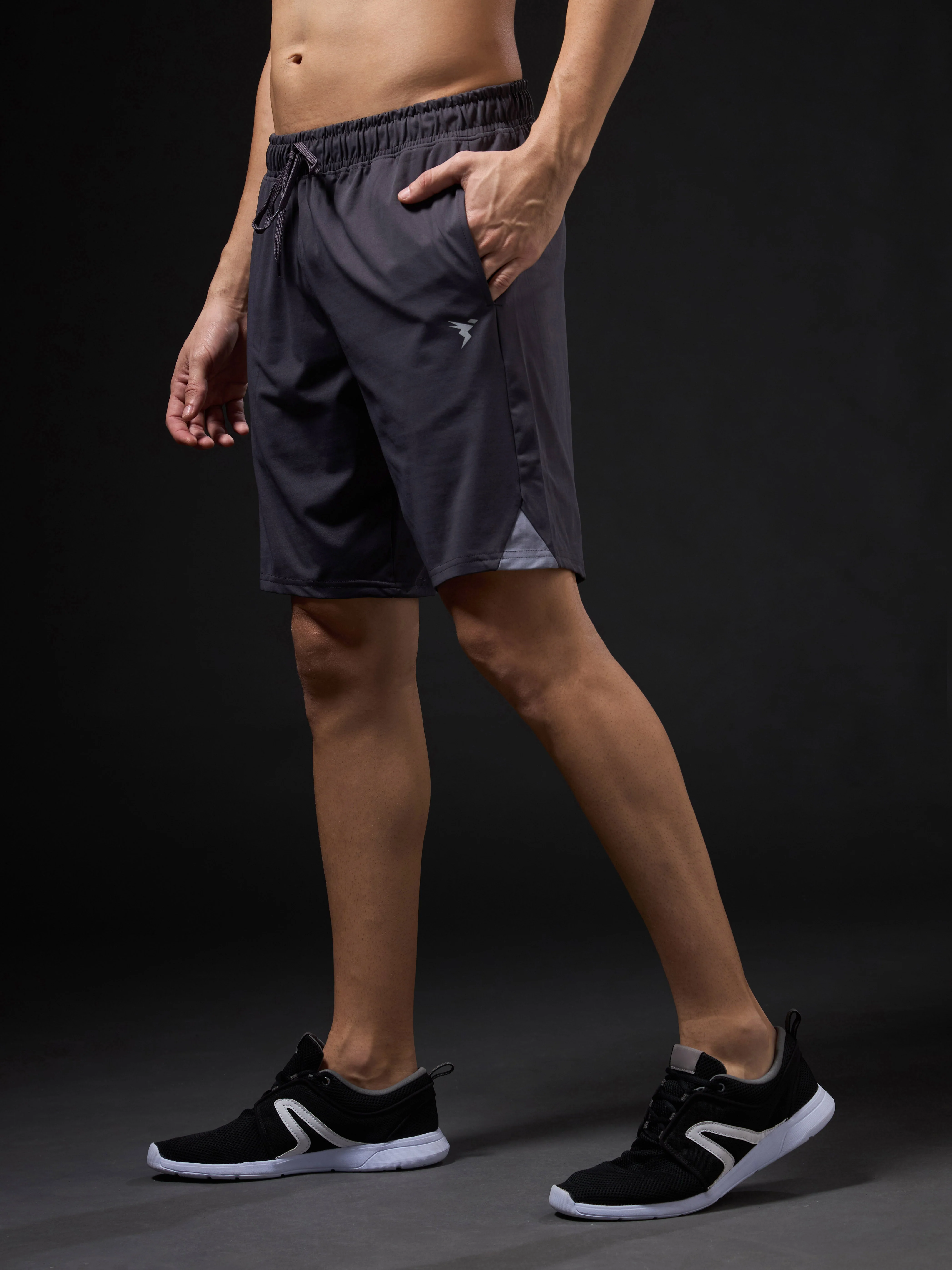 Men Solid Slim Fit Shorts with ELASTO LITE
