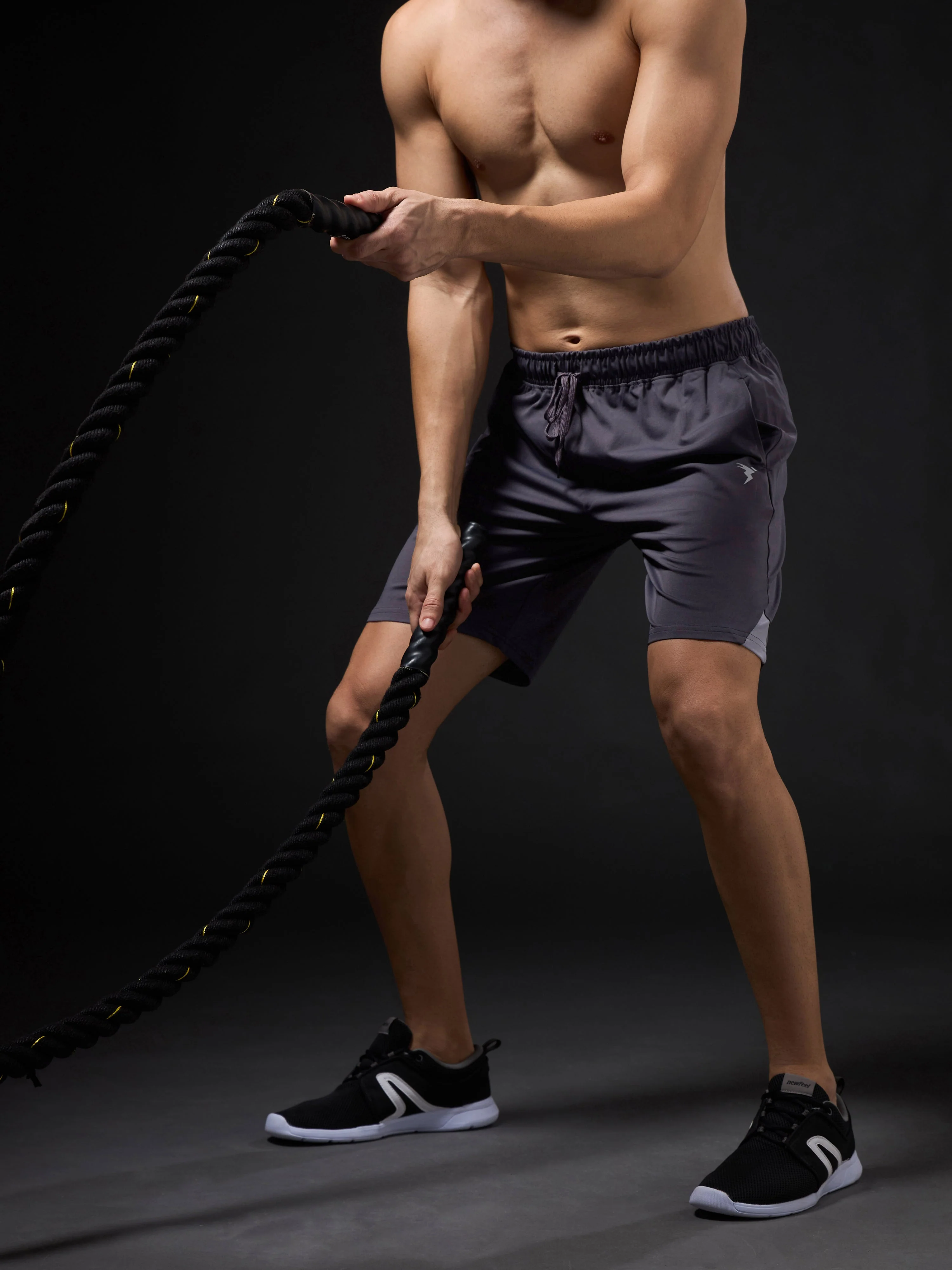 Men Solid Slim Fit Shorts with ELASTO LITE - Image 3