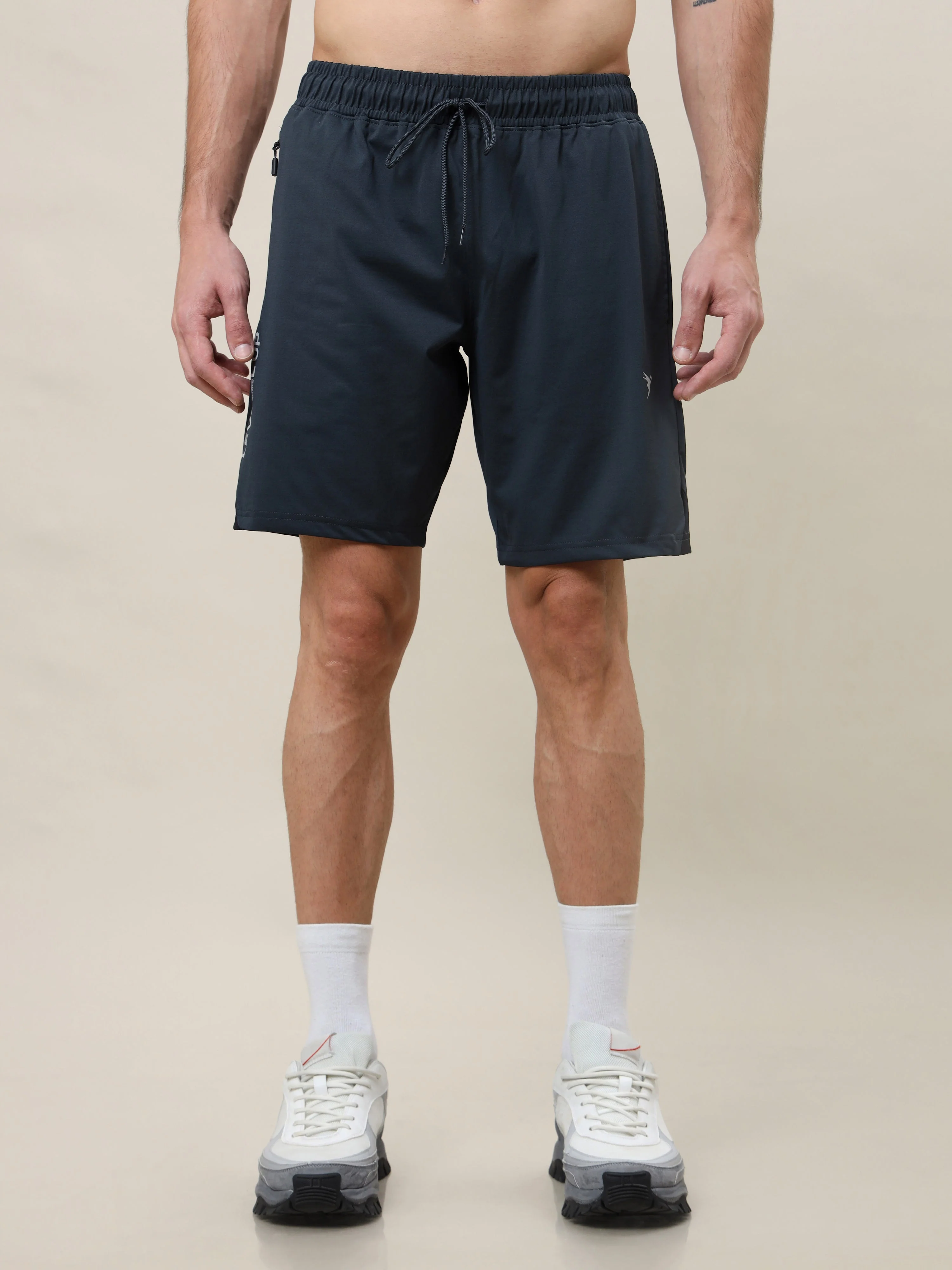 Men Solid Slim Fit Shorts with ELASTO LITE - Image 2