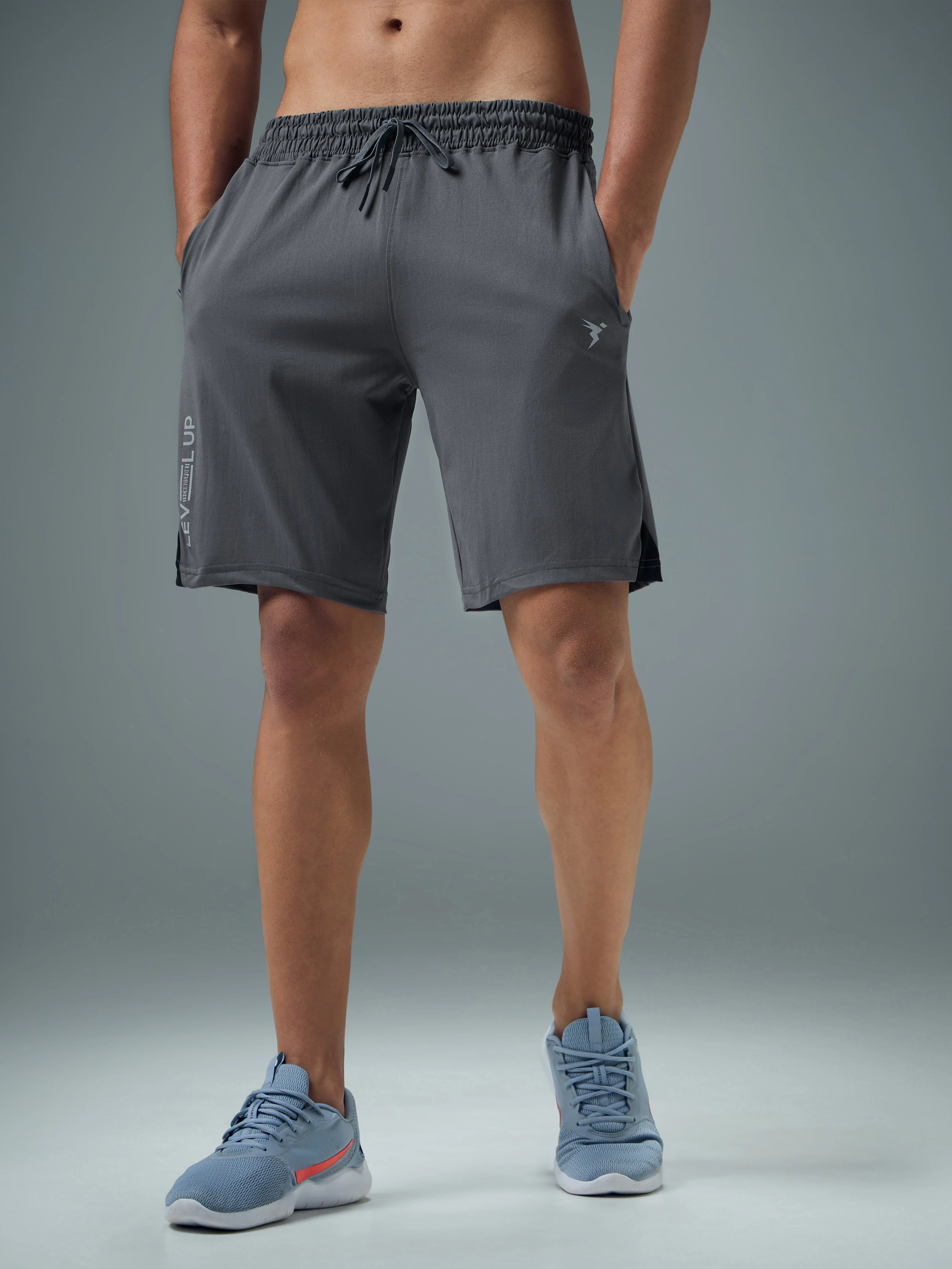 Men Solid Slim Fit Shorts with ELASTO LITE