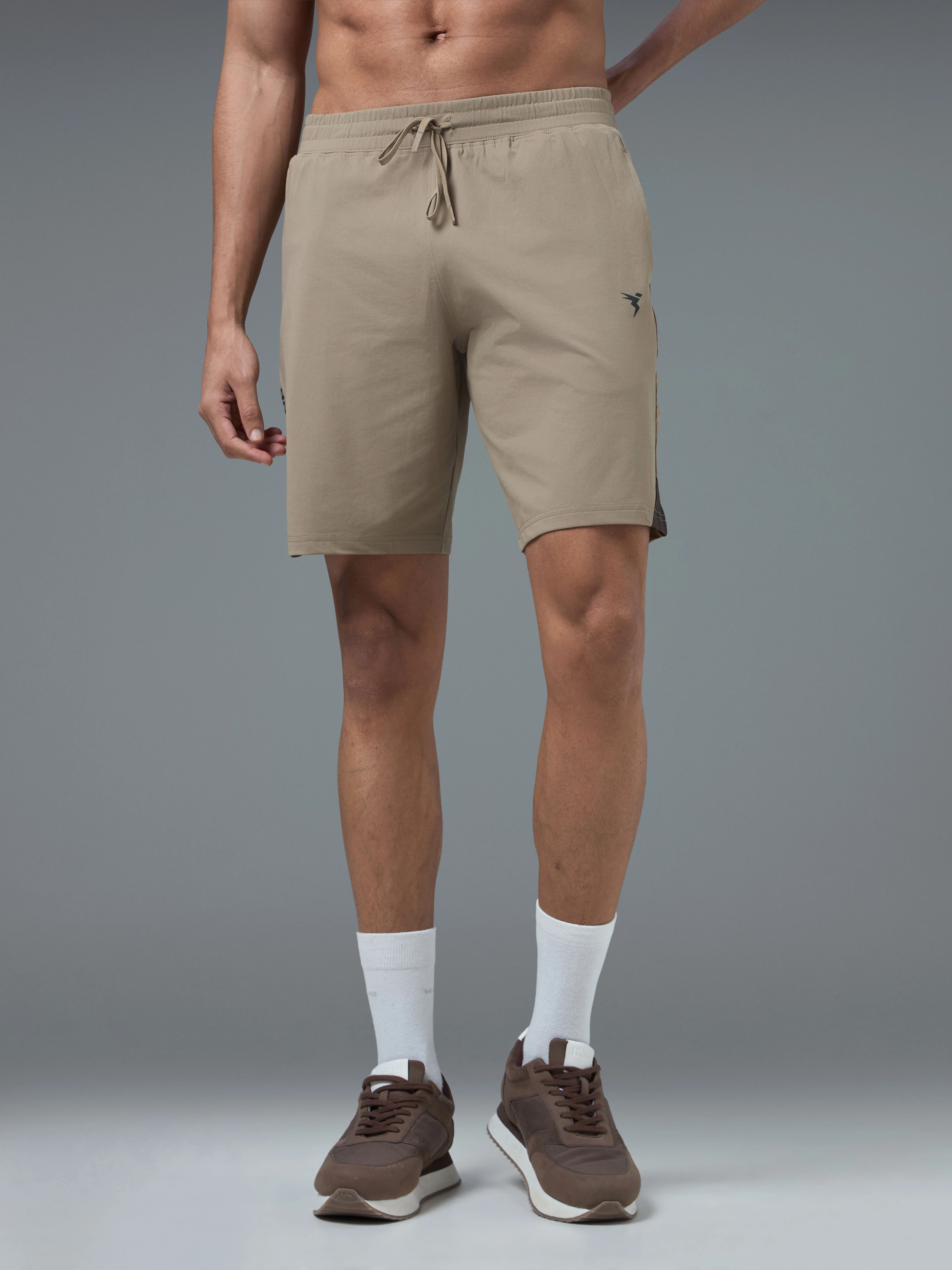 Men Solid Slim Fit Shorts with ELASTO LITE - Image 2