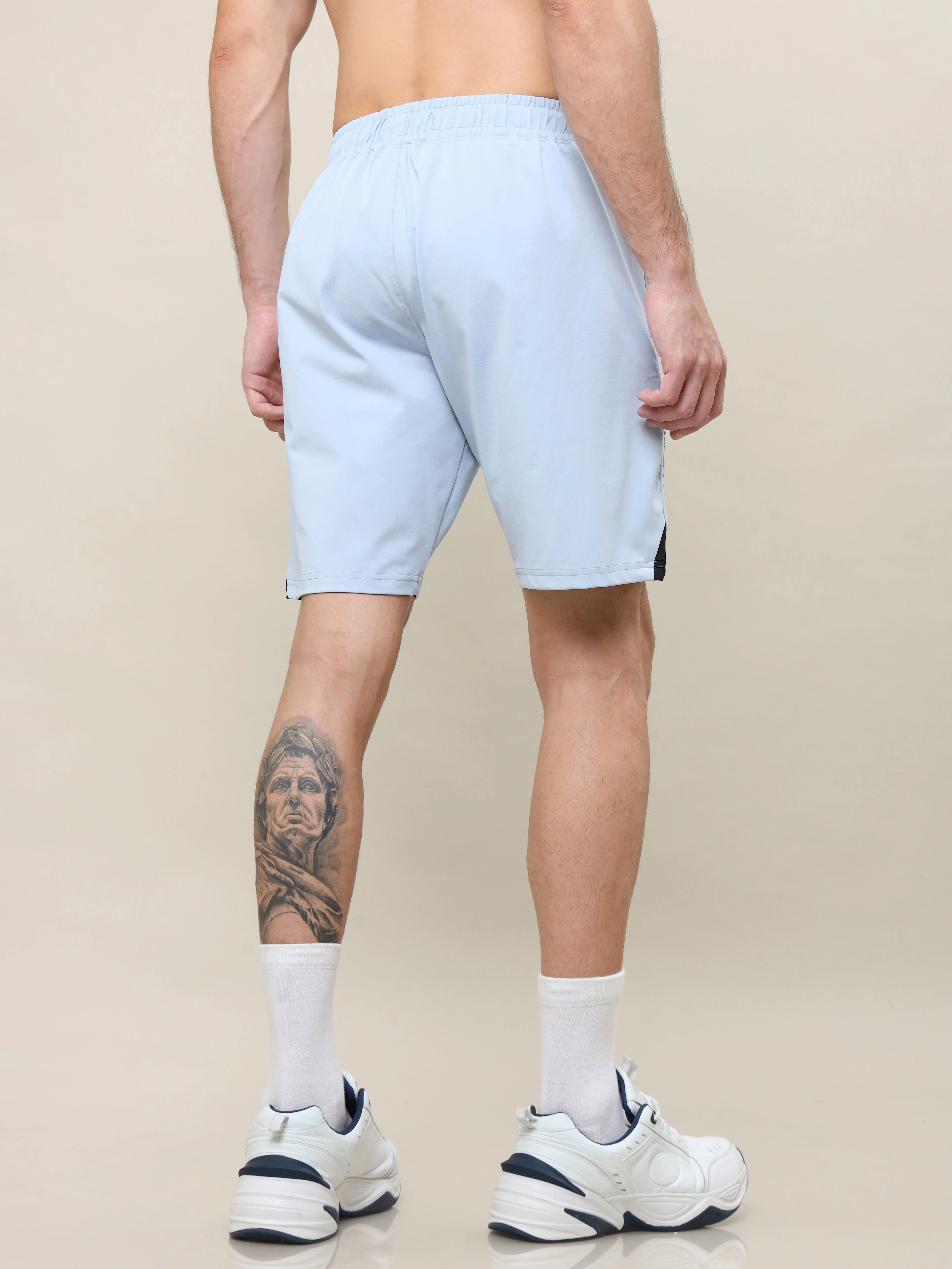Men Solid Slim Fit Shorts with ELASTO LITE - Image 2