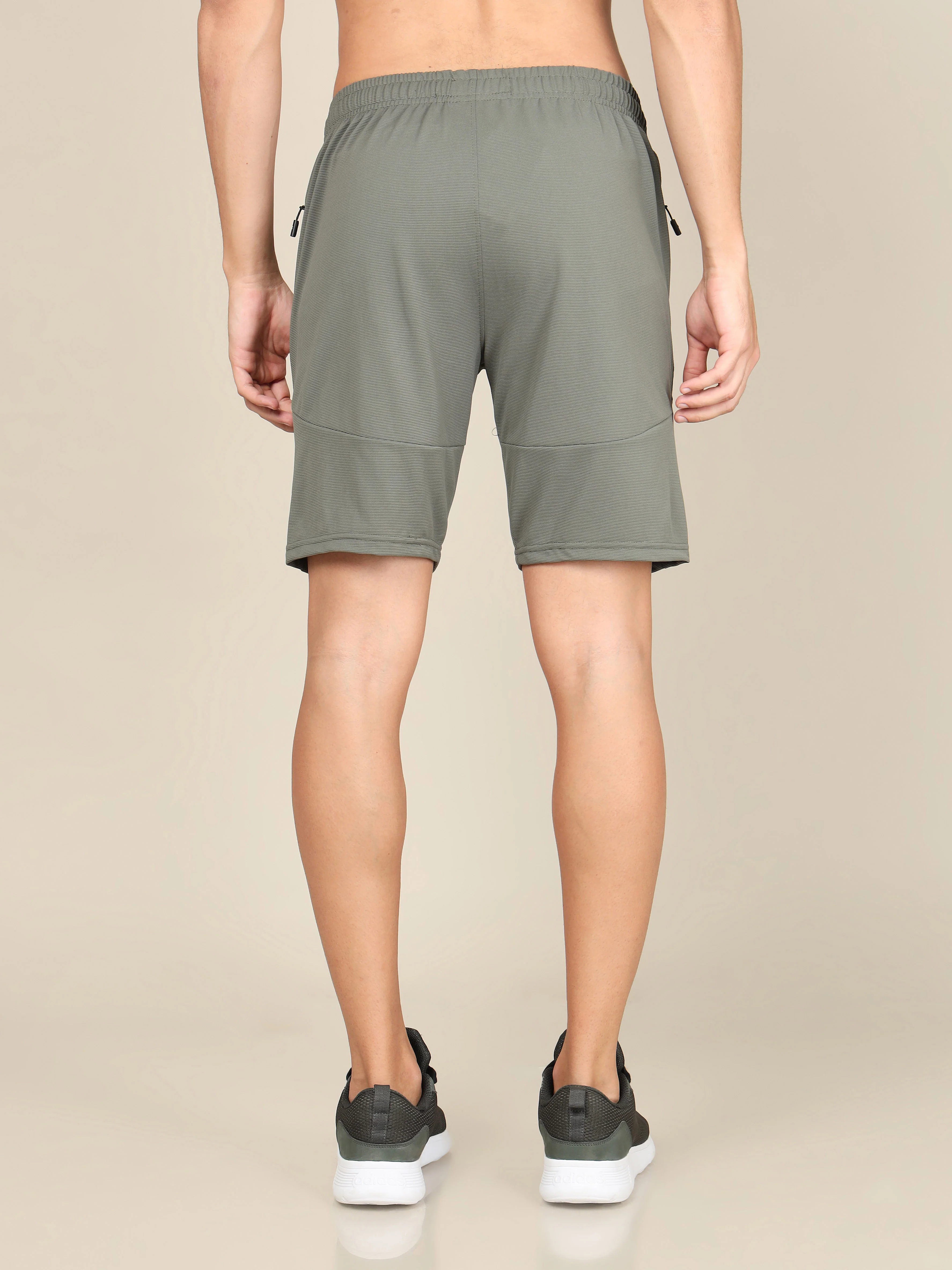 Men Solid Slim Fit Shorts with MATPIQ - Image 3