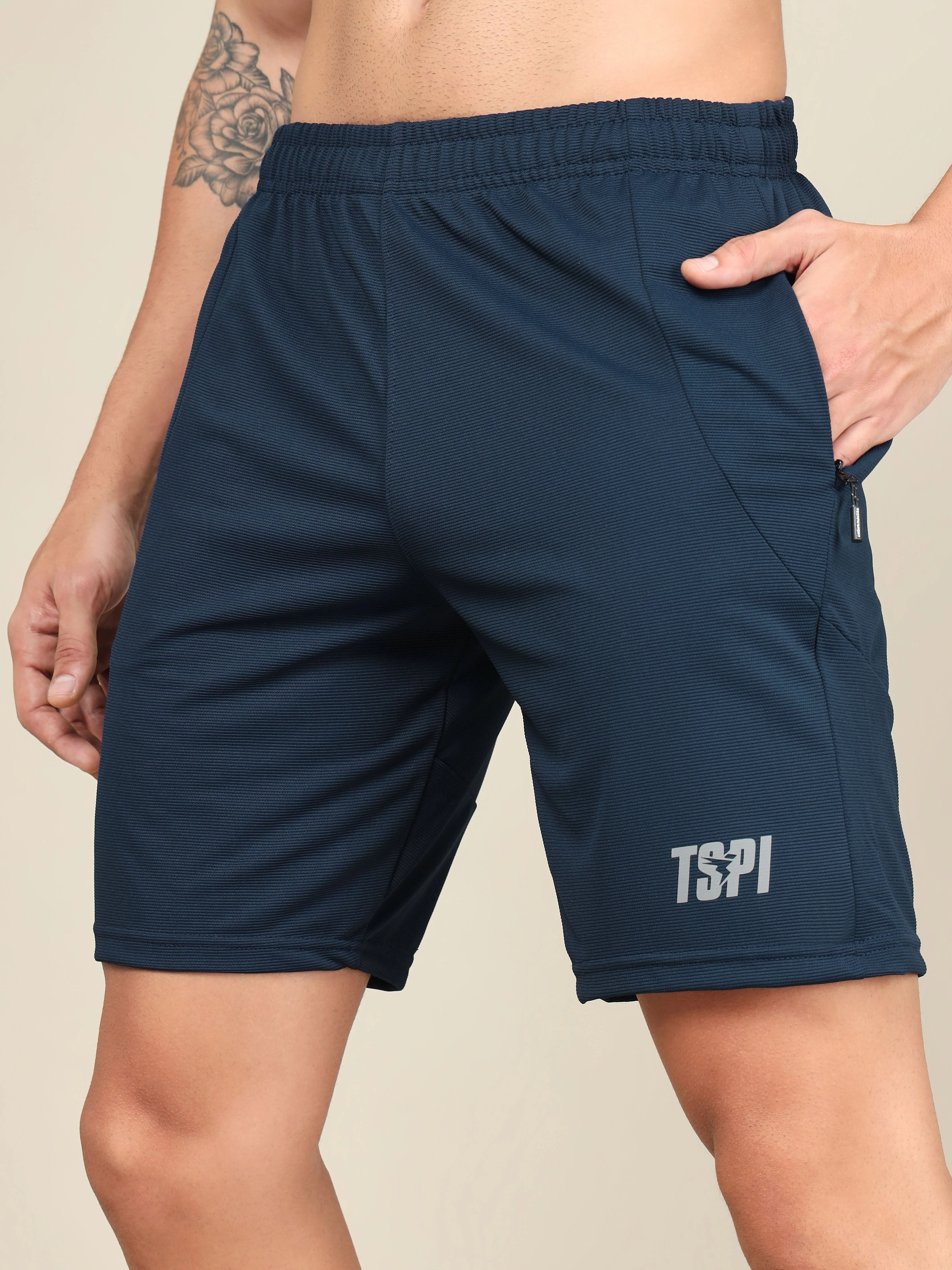 Men Solid Slim Fit Shorts with MATPIQ - Image 6