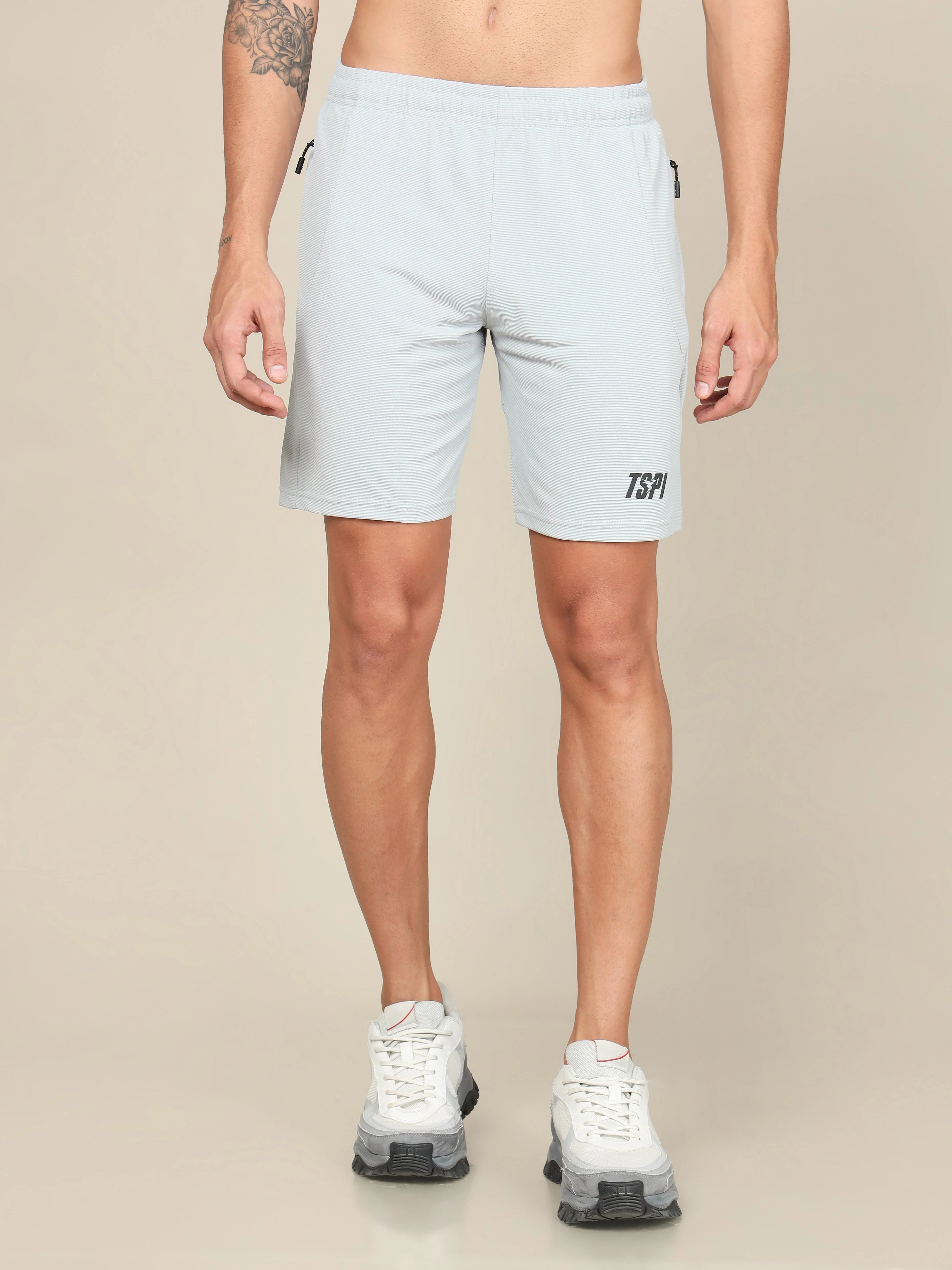 Men Solid Slim Fit Shorts with MATPIQ