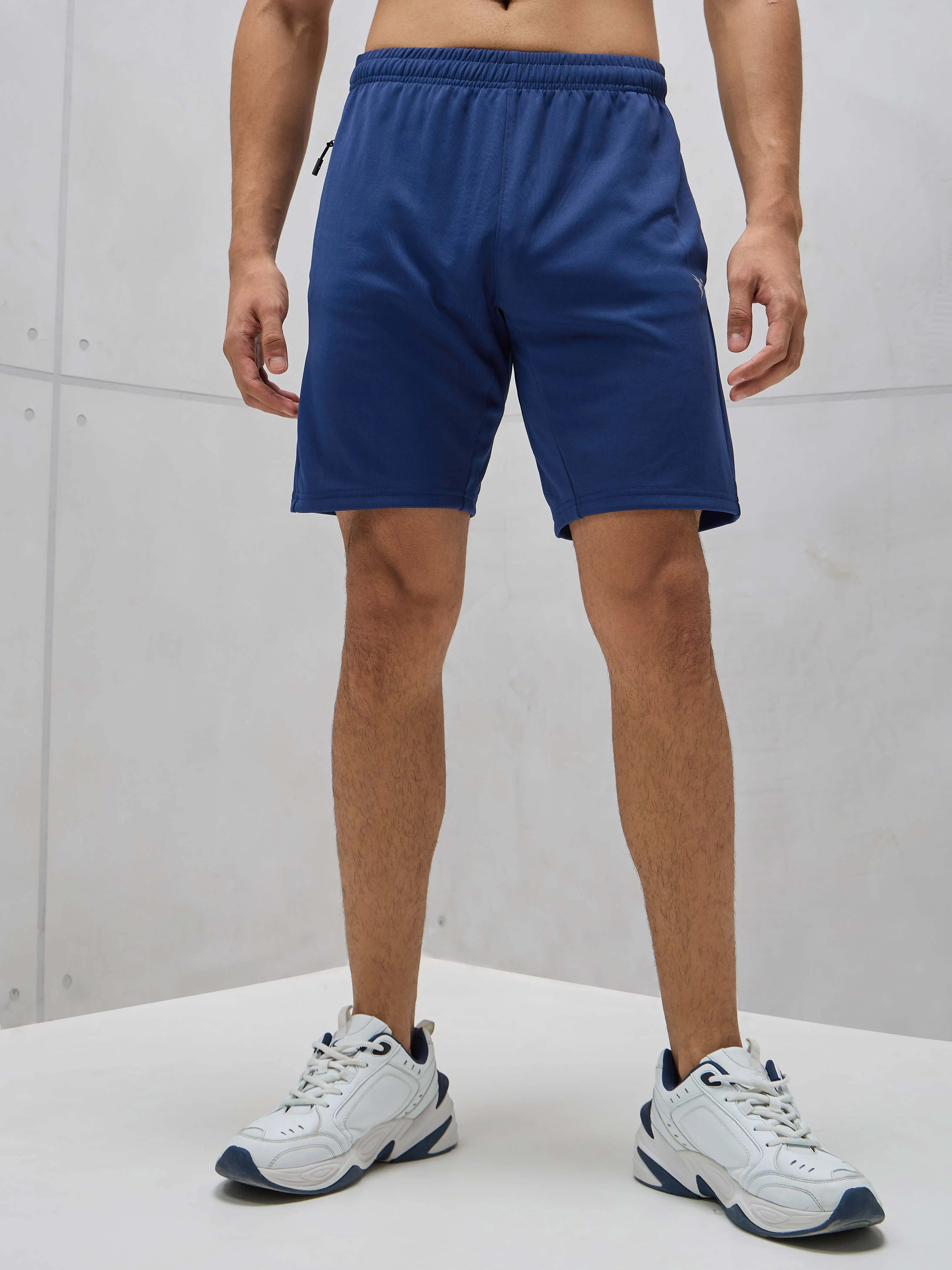 Men Solid Slim Fit Shorts with TECHNO DRY - Image 3