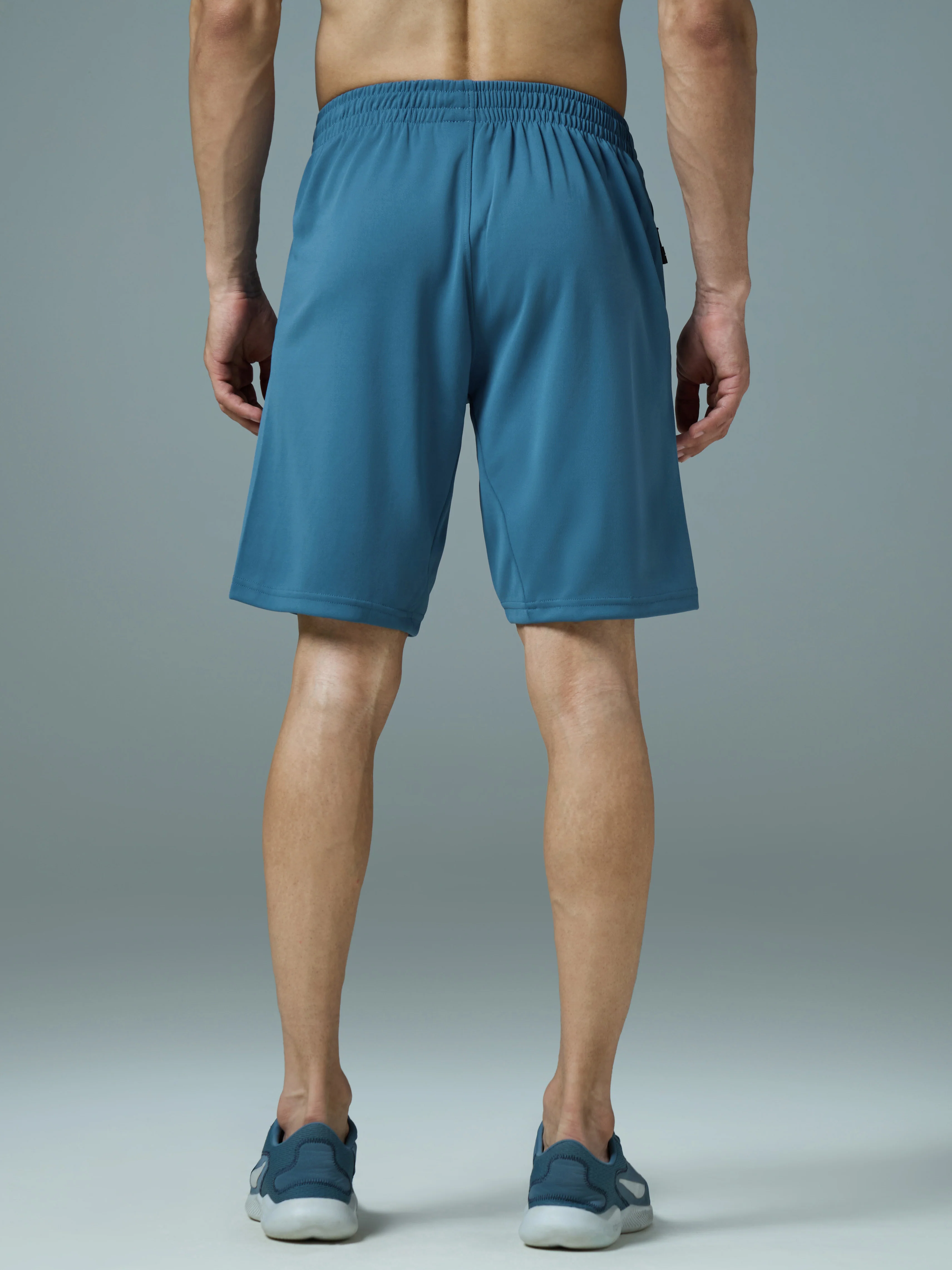 Men Solid Slim Fit Shorts with TECHNO DRY - Image 3
