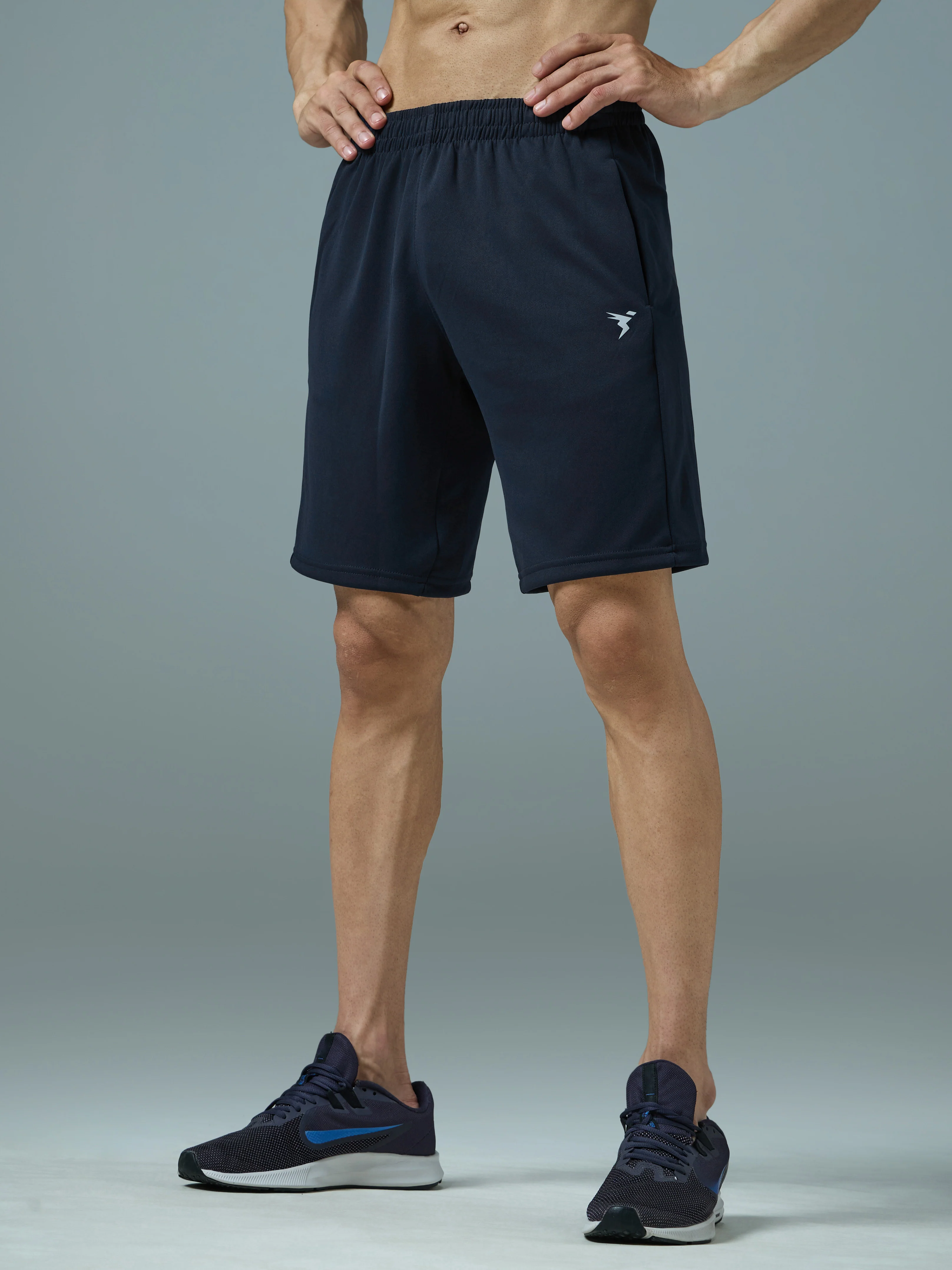 Men Solid Slim Fit Shorts with TECHNO DRY - Image 4