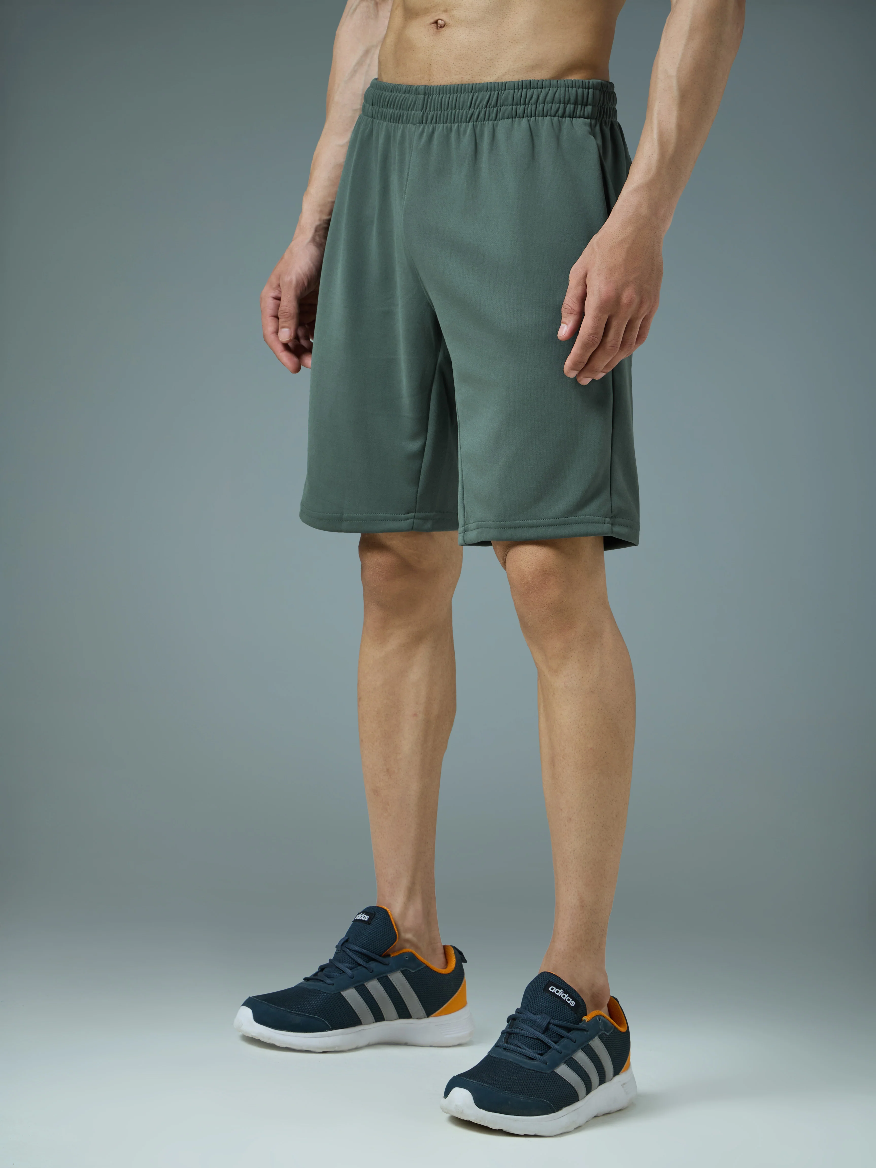 Men Solid Slim Fit Shorts with TECHNO DRY - Image 4