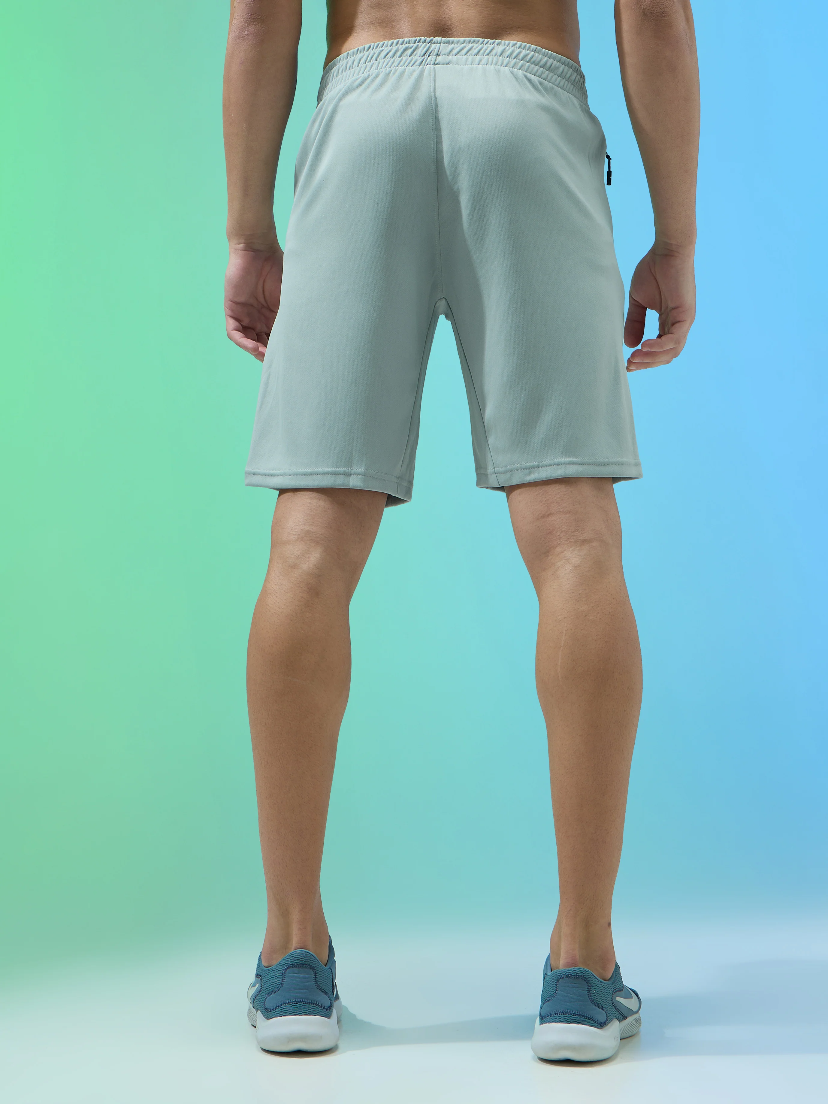 Men Solid Slim Fit Shorts with TECHNO DRY - Image 3